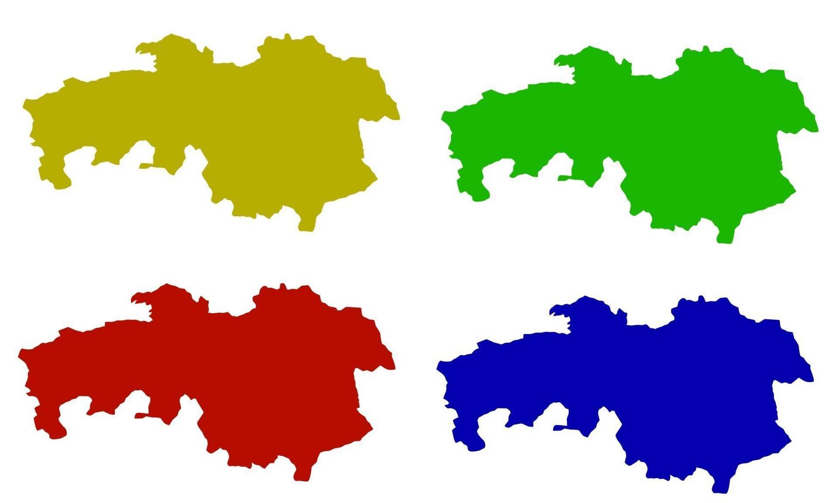 Mapa de silueta de la provincia de Brabante Septentrional en los Países Bajos vector