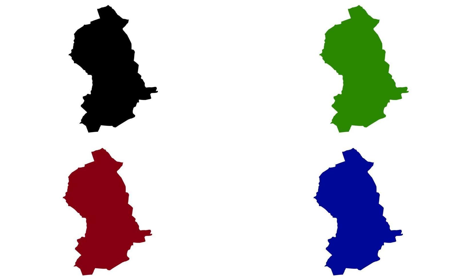 Mapa de silueta de la ciudad de Oberhausen en Alemania vector