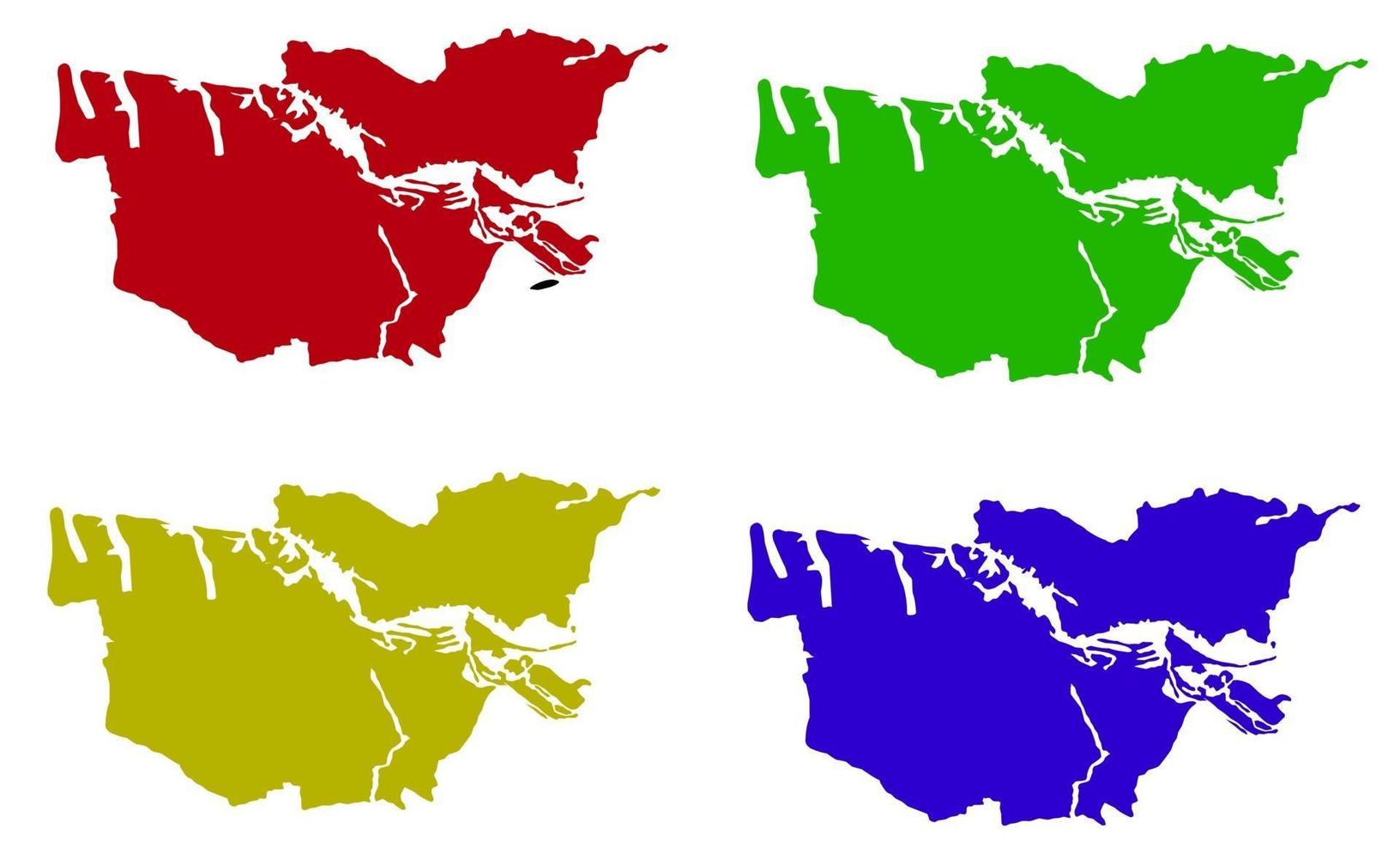 silueta de mapa de la ciudad de amsterdam en los países bajos vector