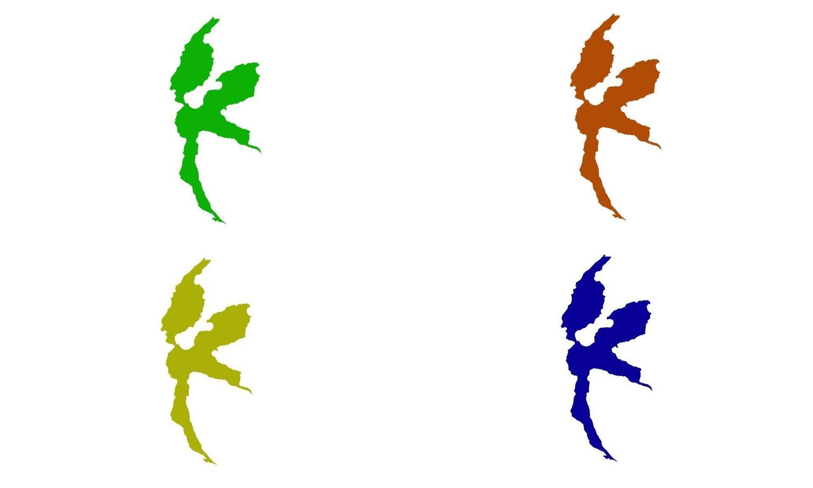 map silhouette of Halmahera island in Maluku vector