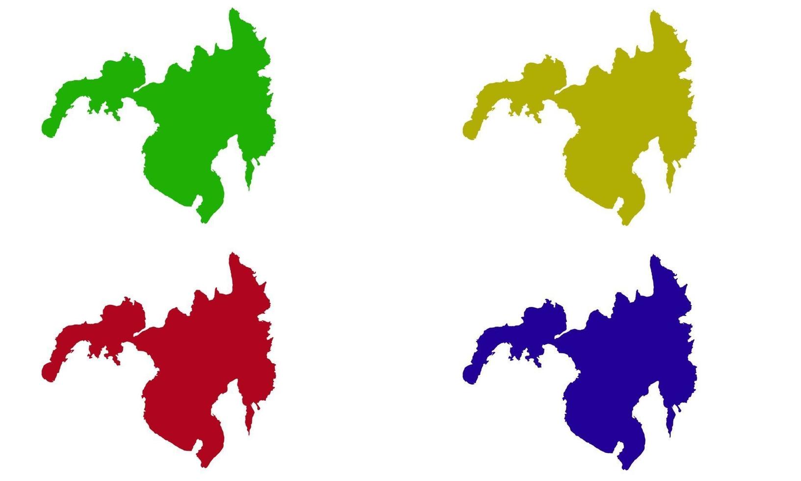 Mindanao island map silhouette in the Philippines vector
