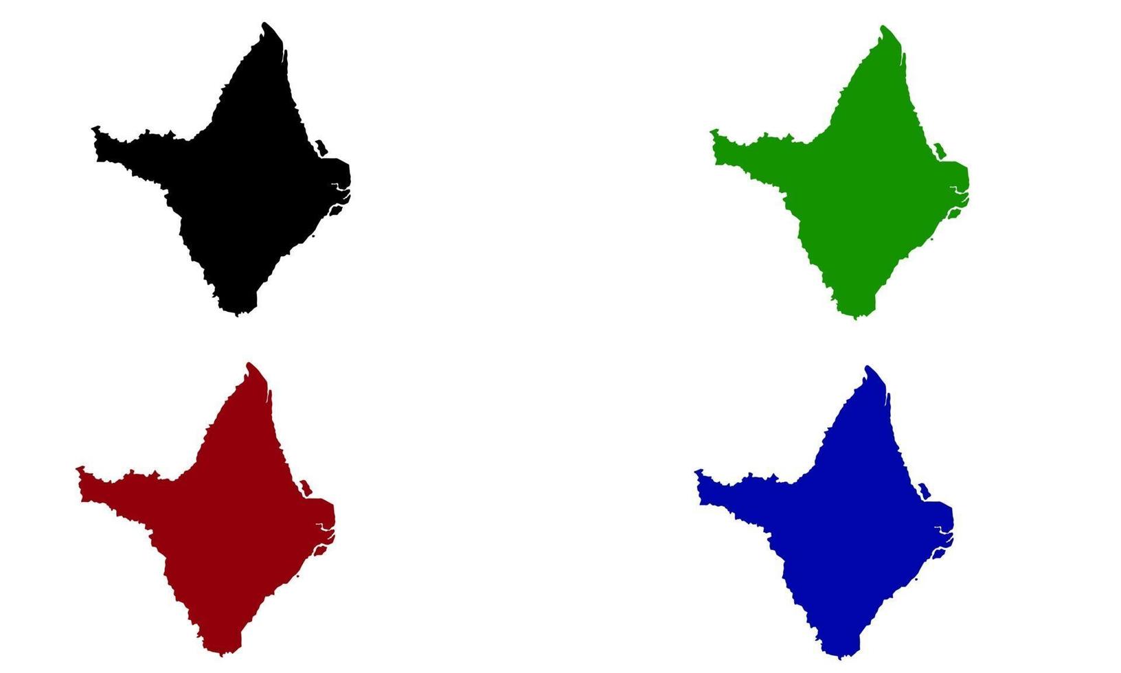 Macapa city silhouette map in Brazil vector