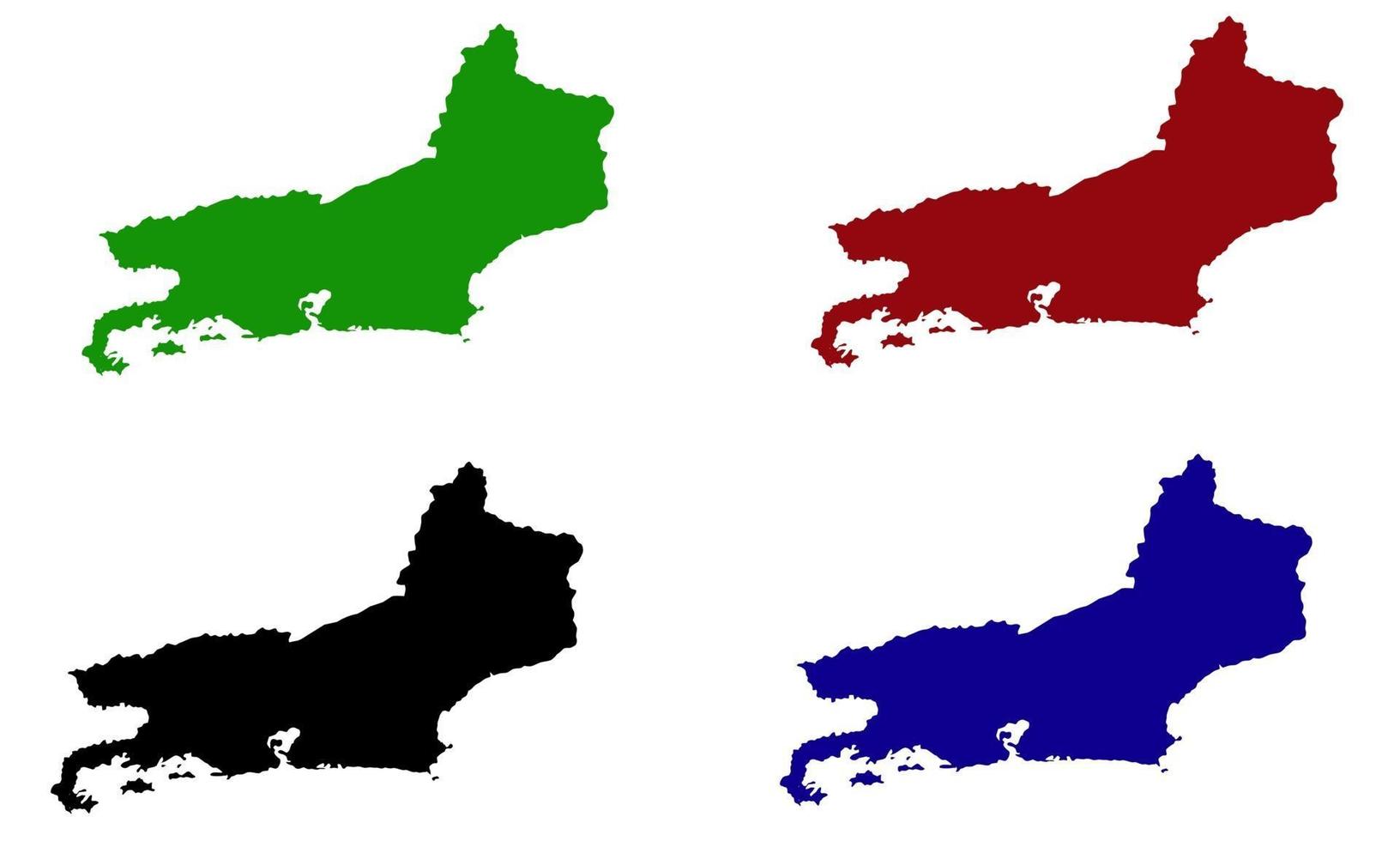 Río de janeiro mapa de la ciudad silueta en Brasil vector