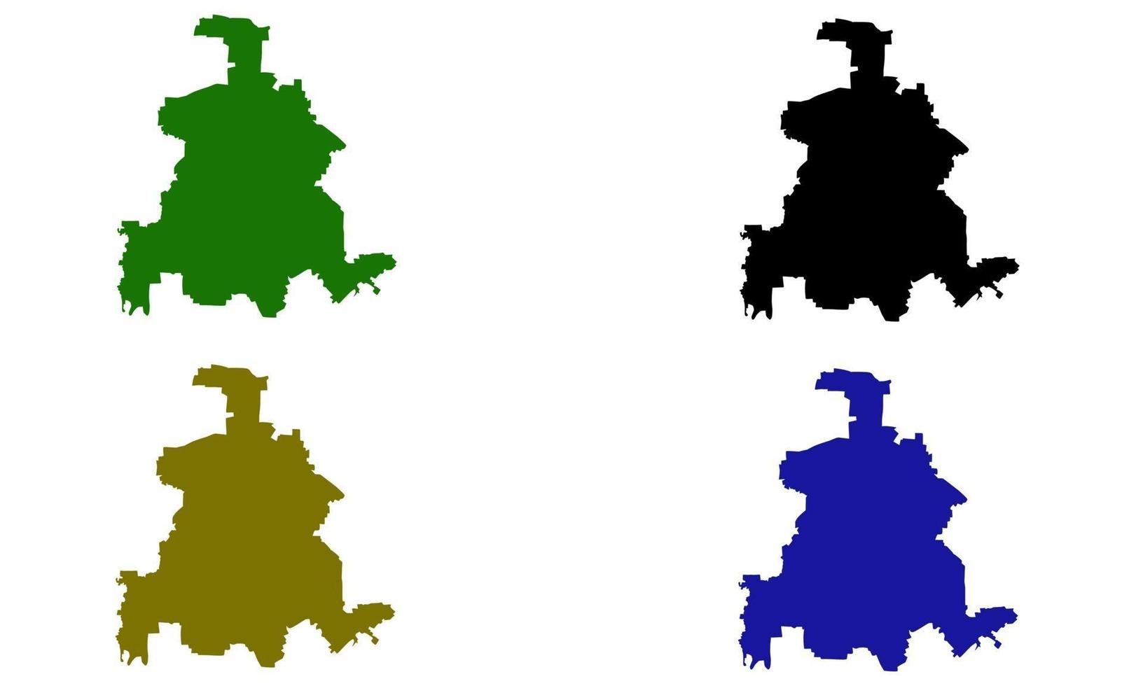 Dallas city map silhouette in Texas vector