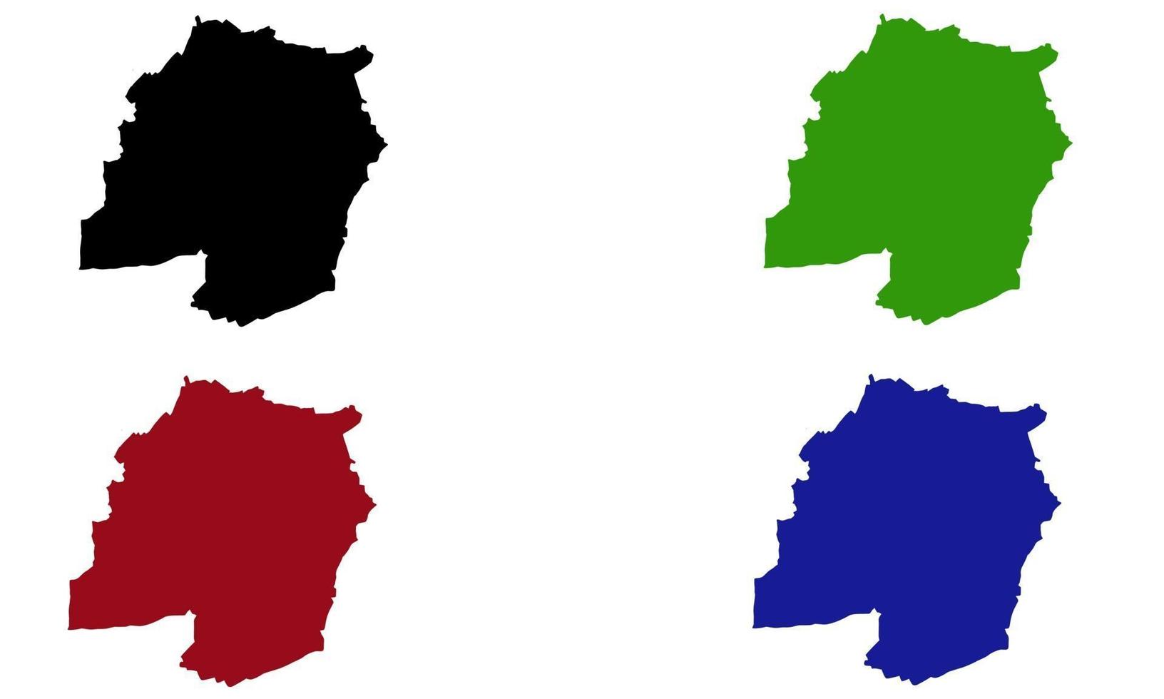 silhouette map of the city of Oldenburg in Germany vector