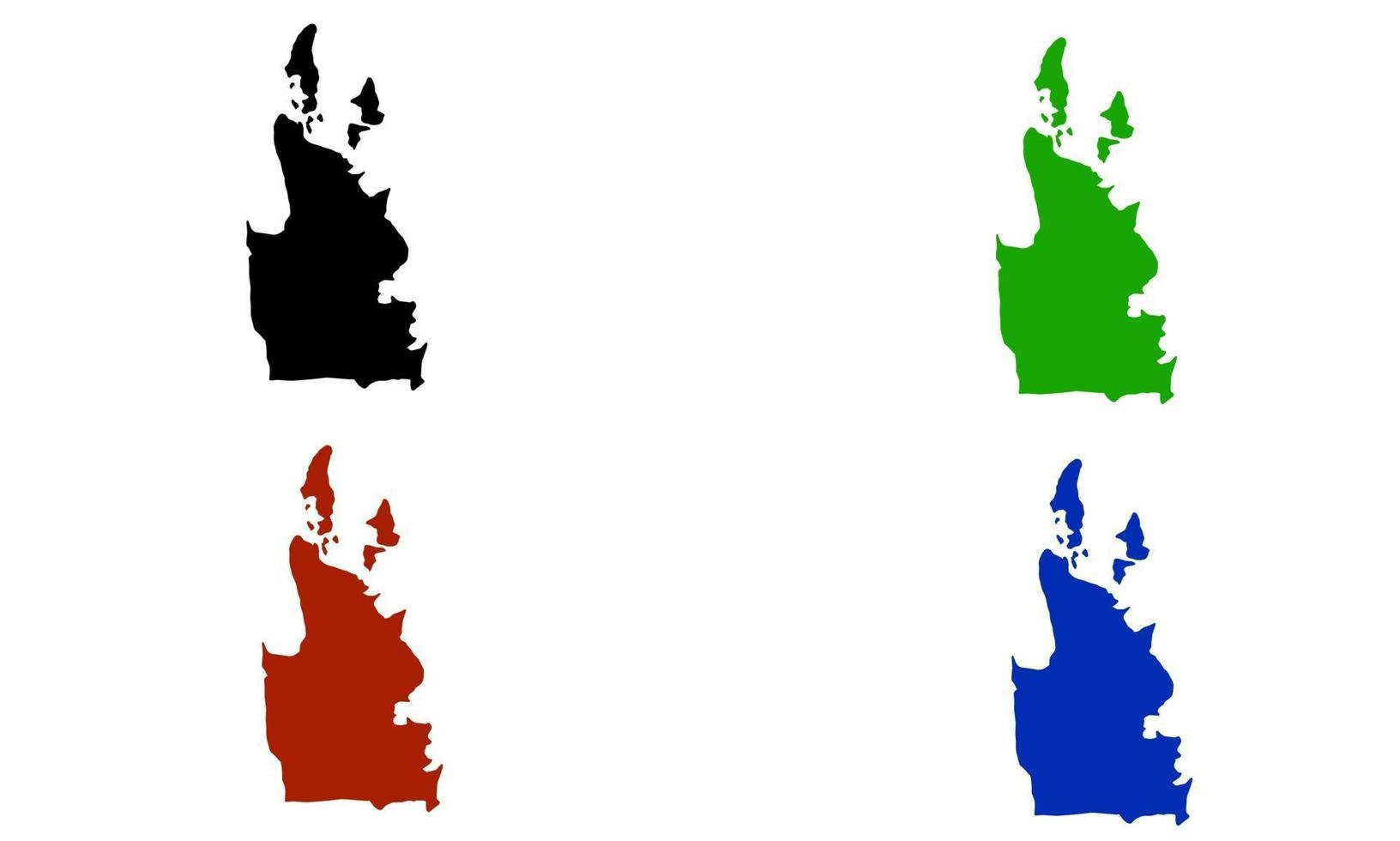 Mandalay Region map silhouette in Myanmar vector