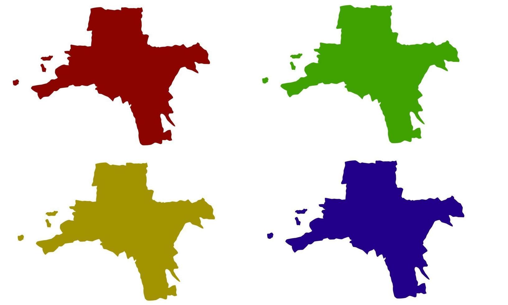 silhouette map of the city of Pretoria in South Africa vector