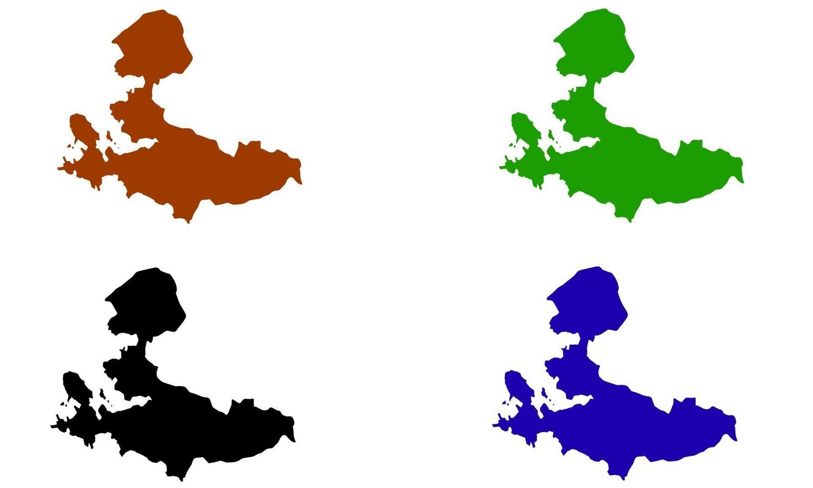 silhouette map of the city of Izmir in Turkey vector
