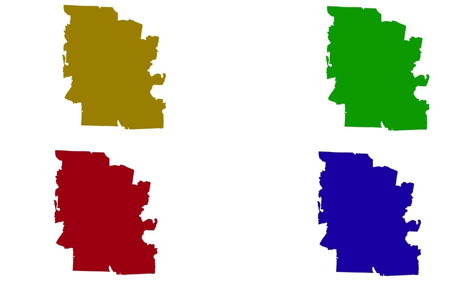 silhouette map of the city of Worcester in the United Kingdom vector