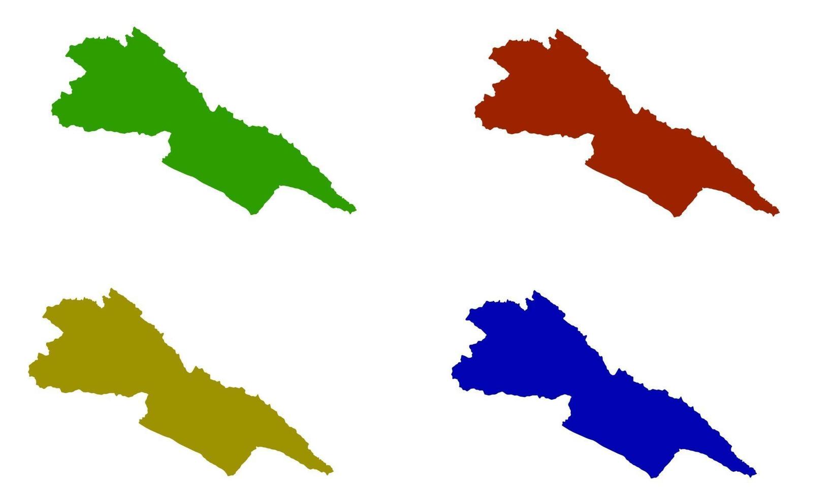 silueta de mapa del condado de makueni en kenia vector