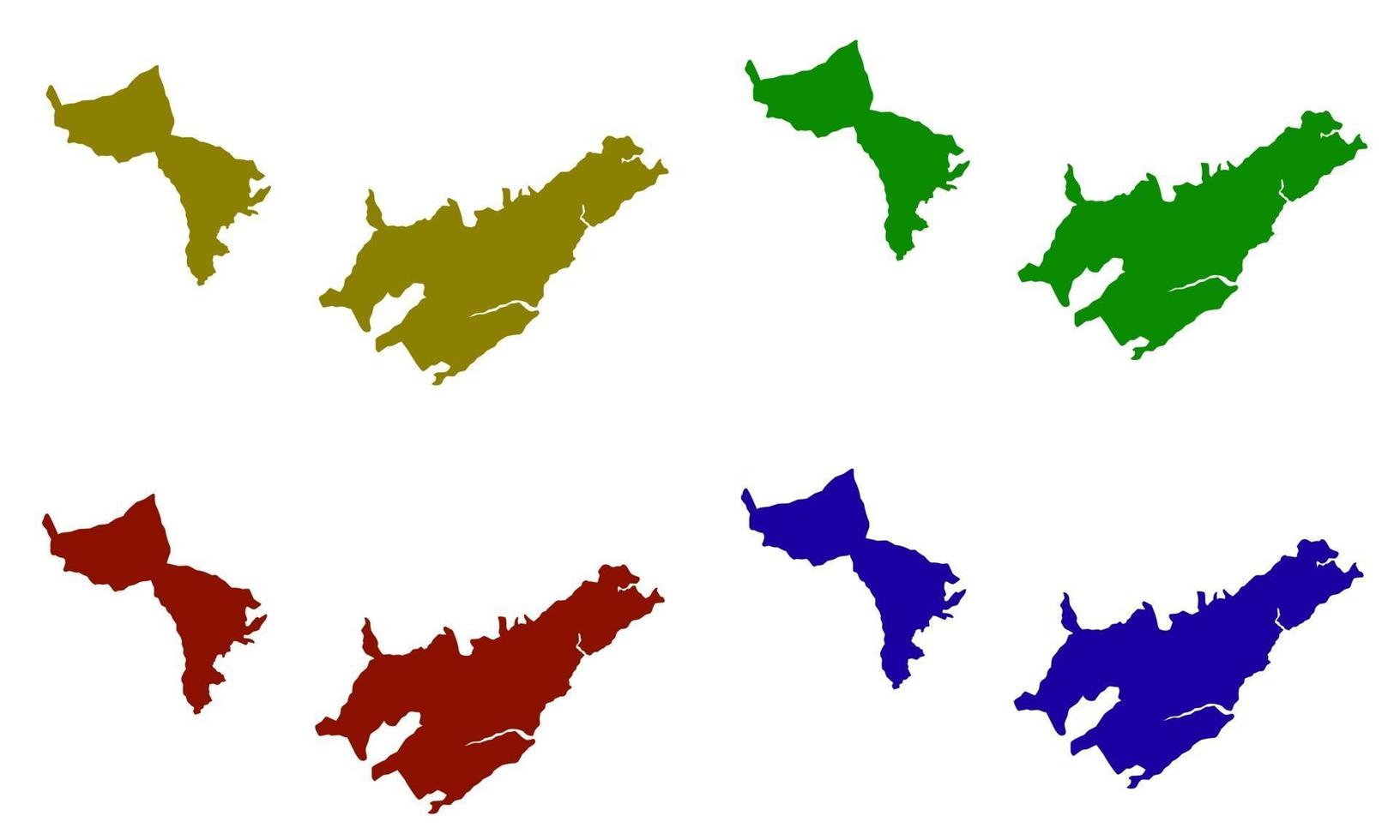 silueta de mapa de la ciudad de este de londres en sudáfrica vector