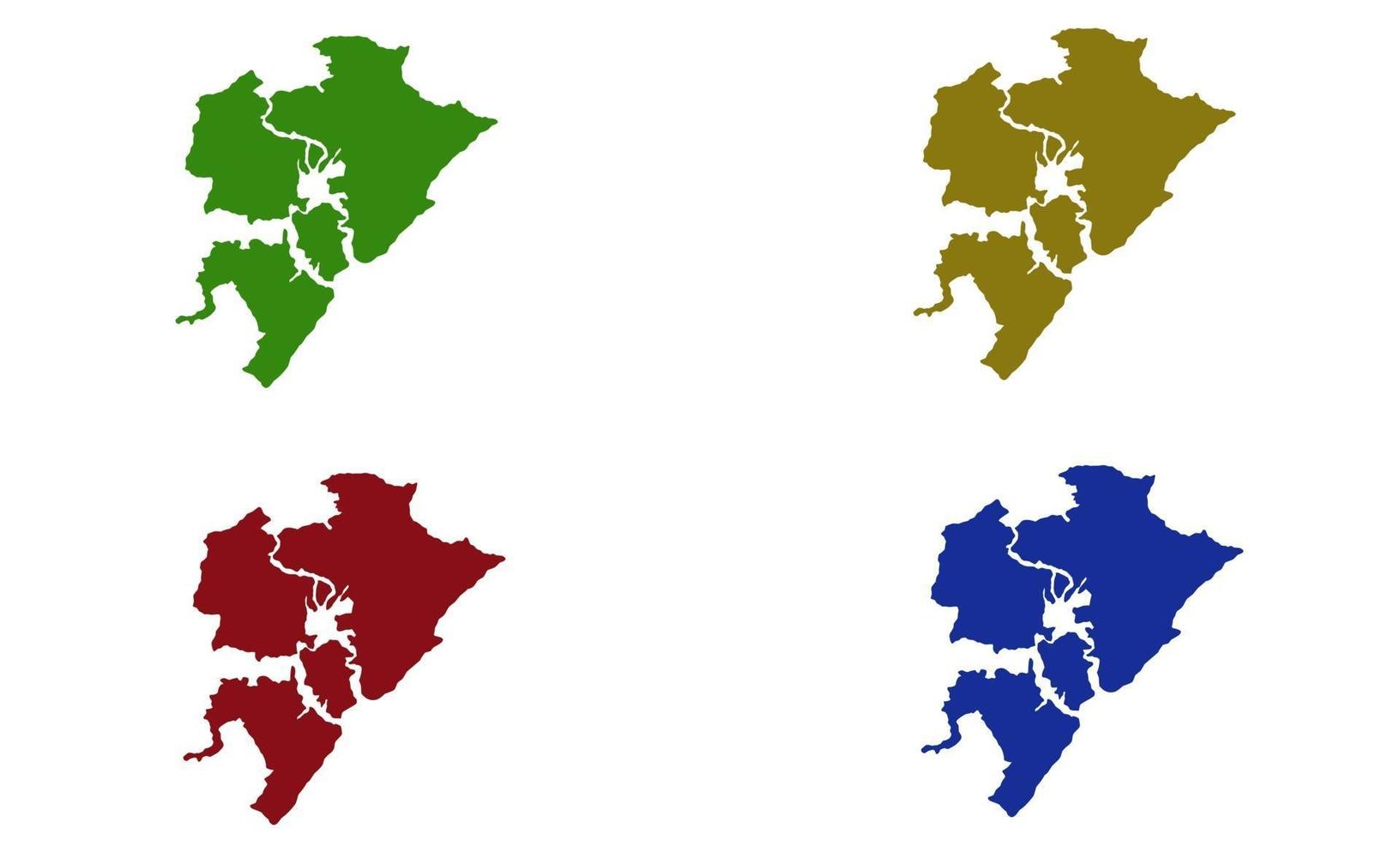 Mombasa city map silhouette in kenya vector