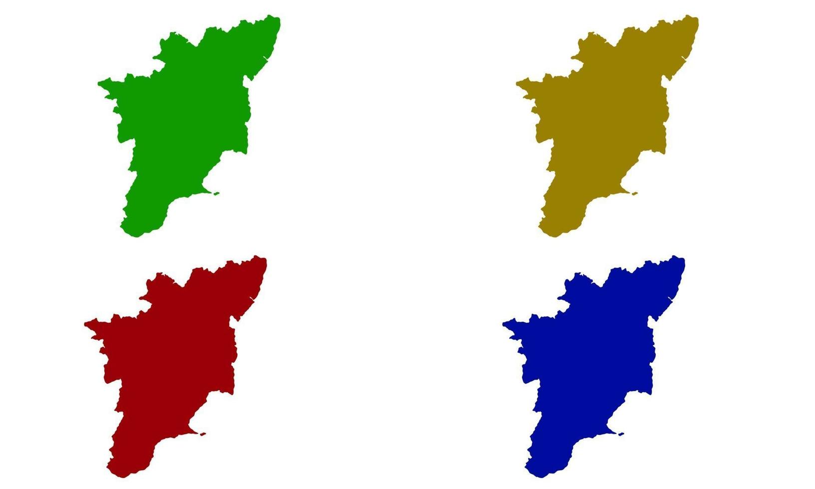 Tamil Nadu country map silhouette in India vector