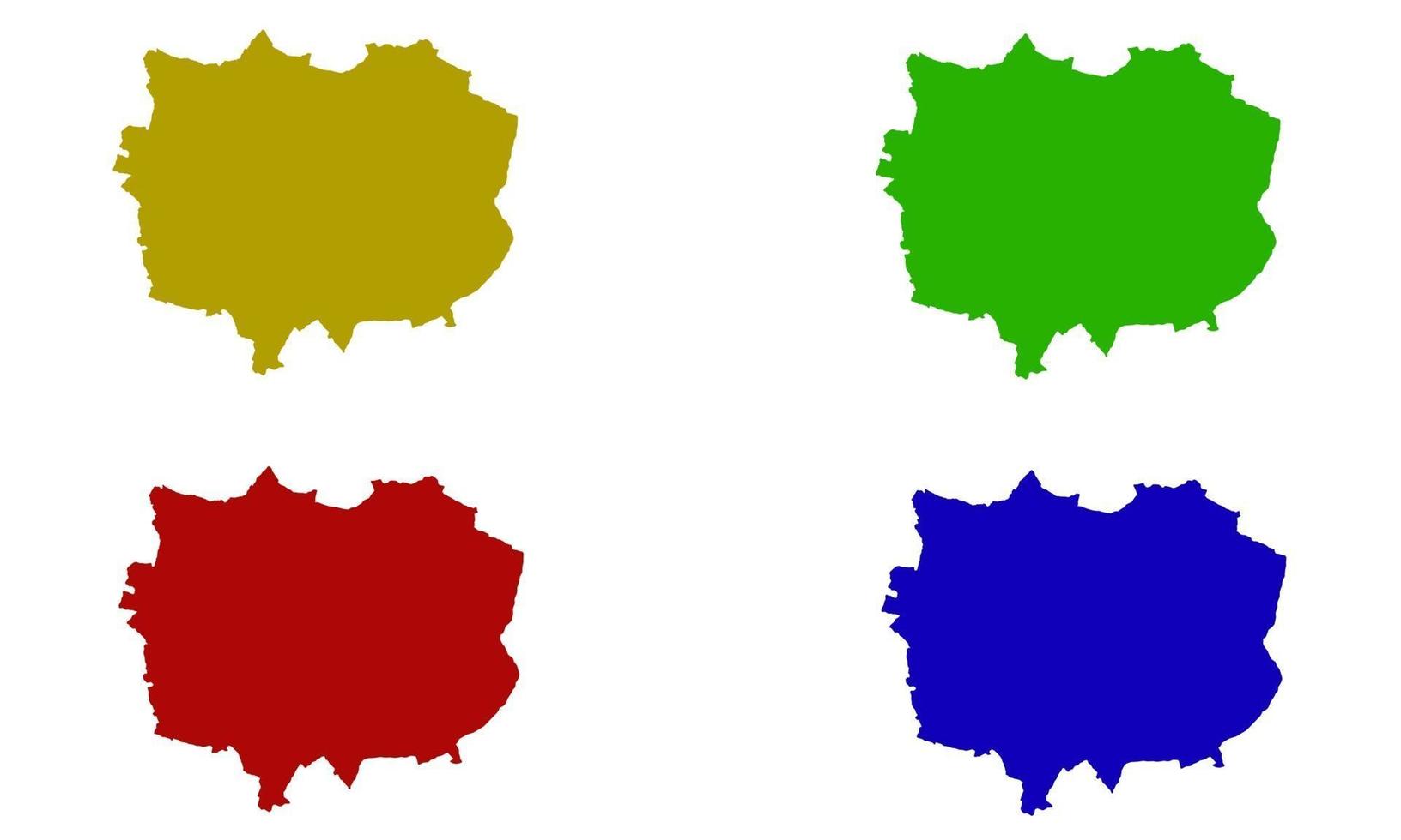 silueta de mapa de la ciudad de coventry en inglaterra vector