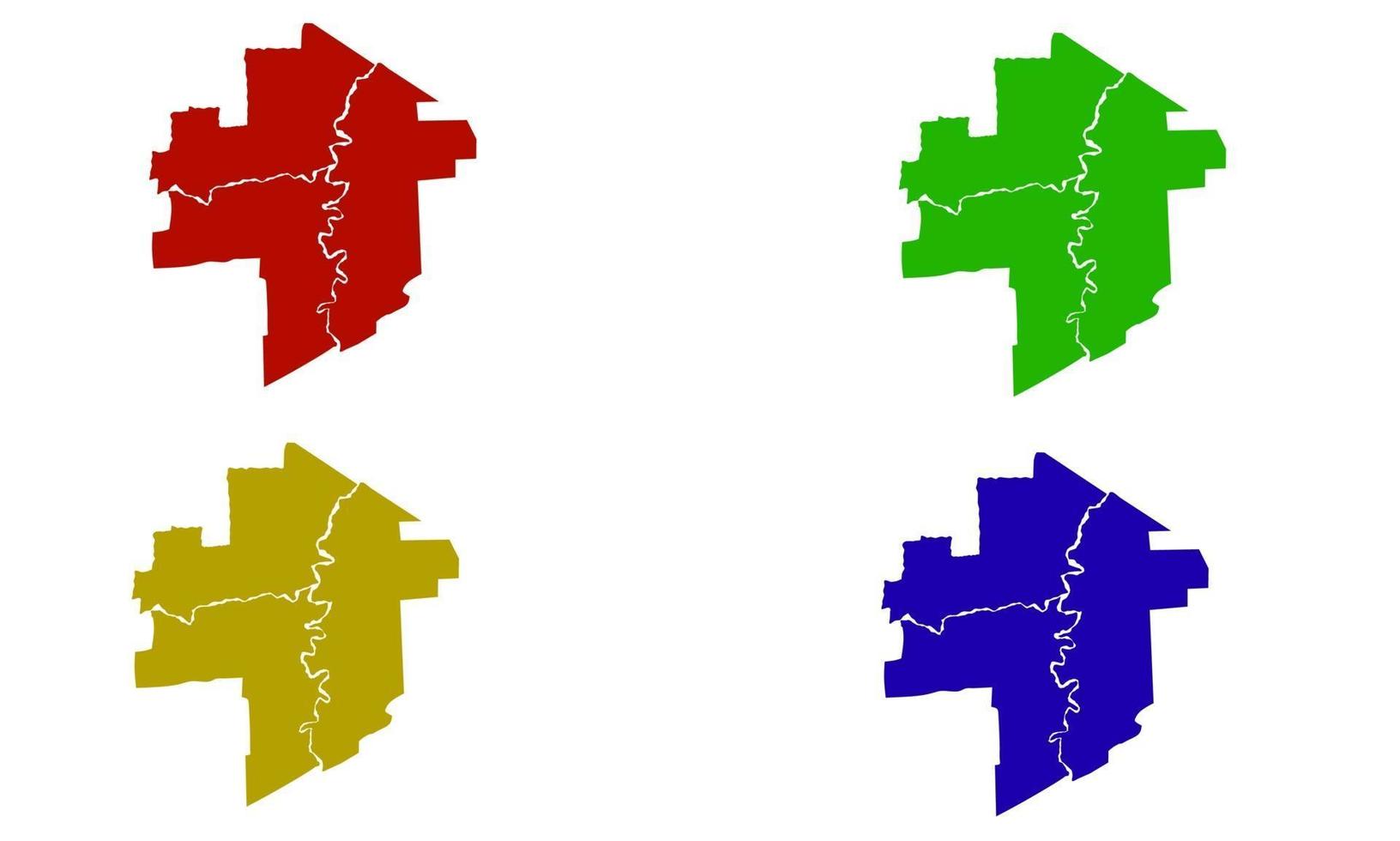 silueta de mapa de la ciudad de winnipeg en canadá vector