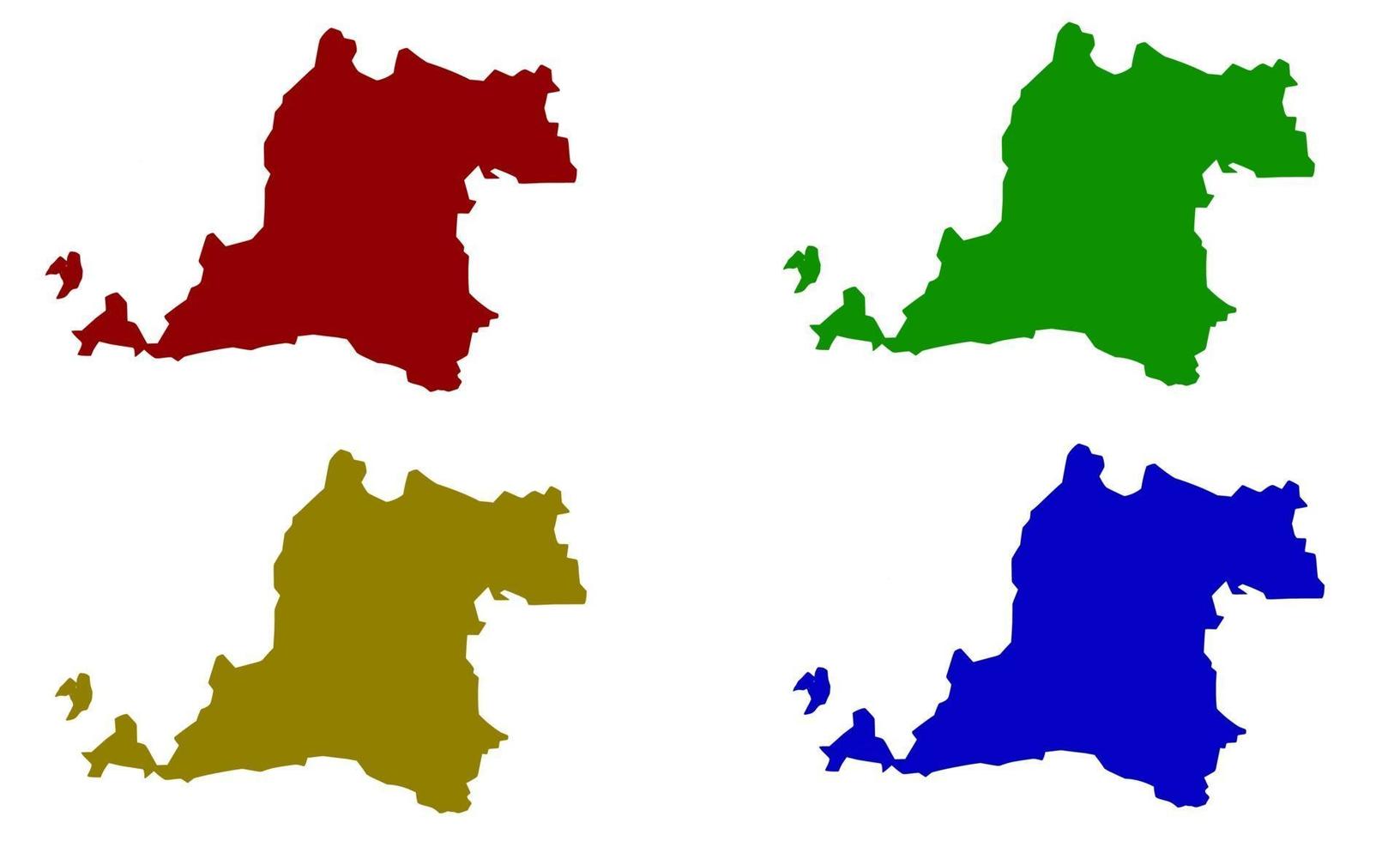 Mapa de silueta de la provincia de Banten en Indonesia vector