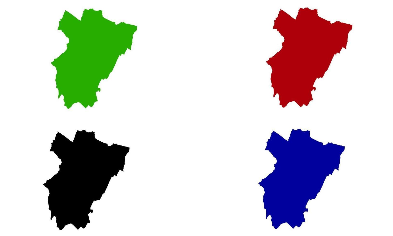 Mapa de silueta de la ciudad de Tucumán en Argentina vector