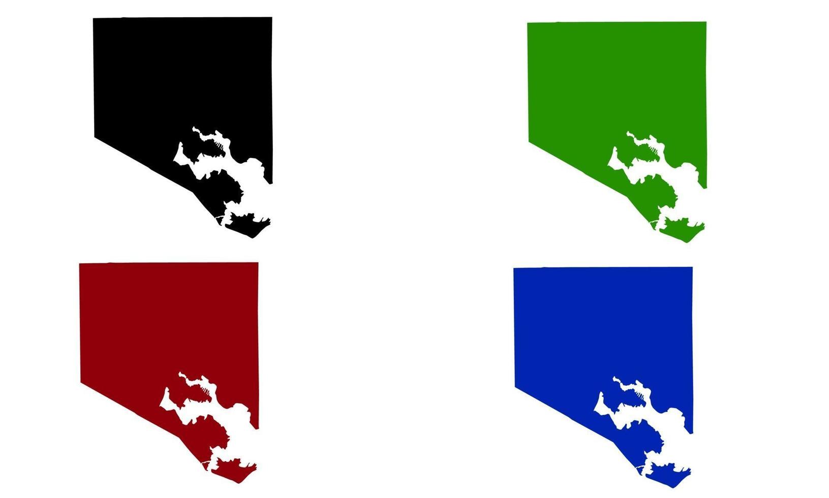 Mapa de silueta de la ciudad de Baltimore en Maryland vector