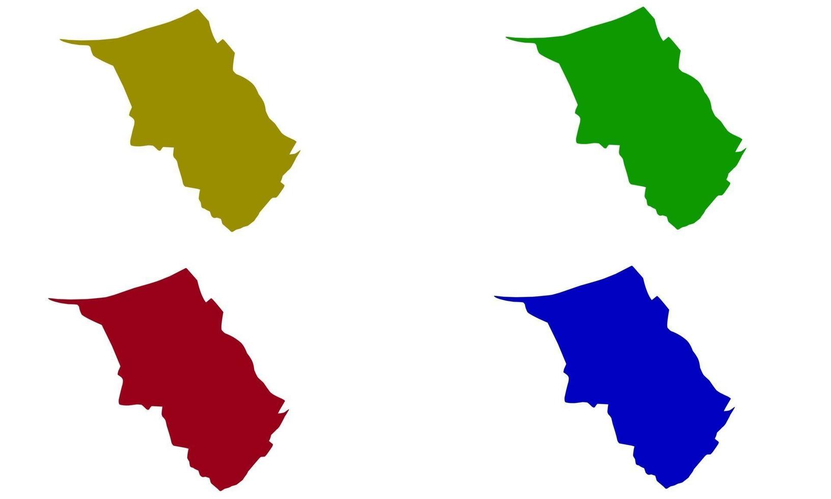 Mapa de silueta del distrito de Belait en Brunei Darussalam vector