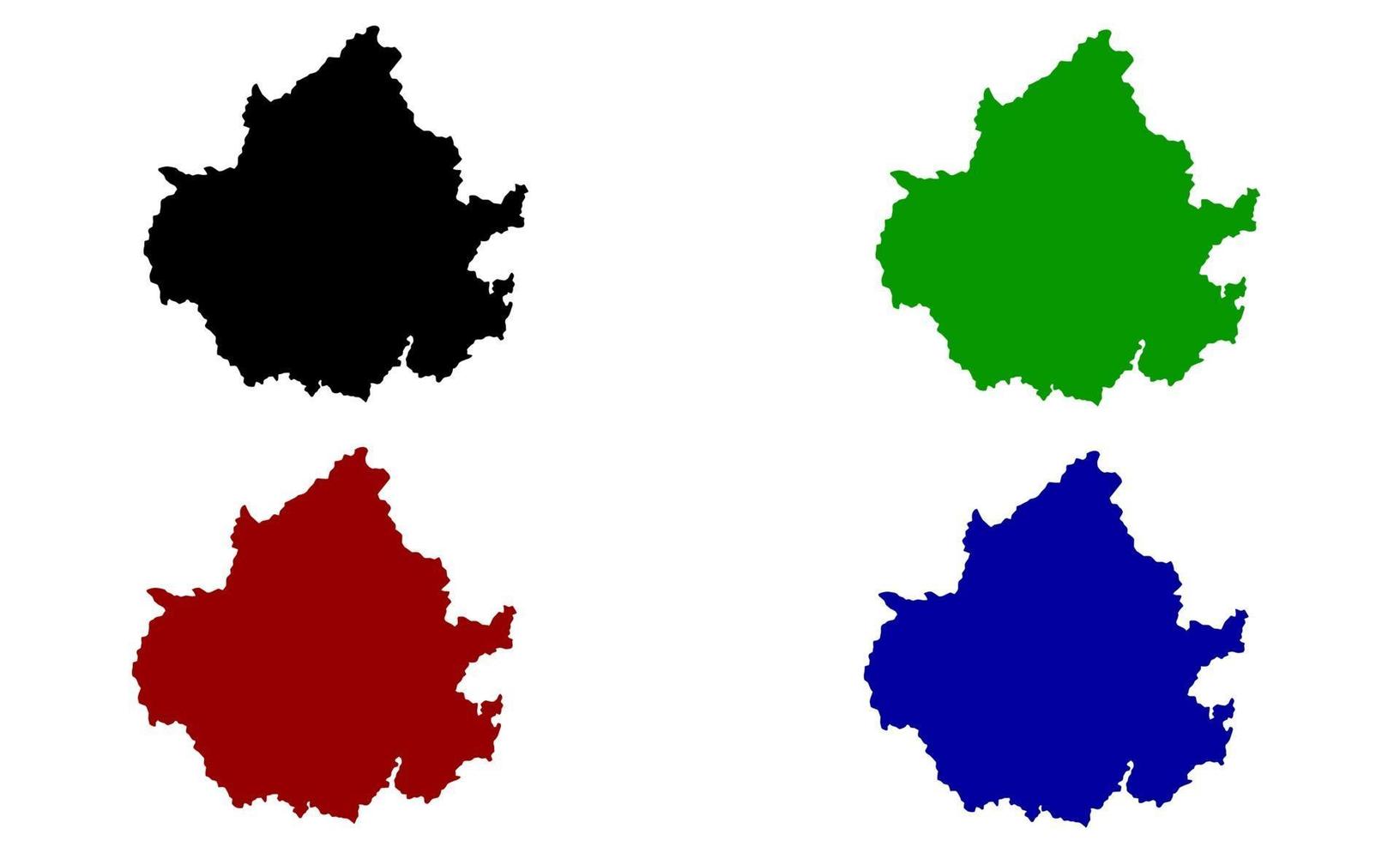 mapa de silueta de la ciudad de suwon en corea del sur vector