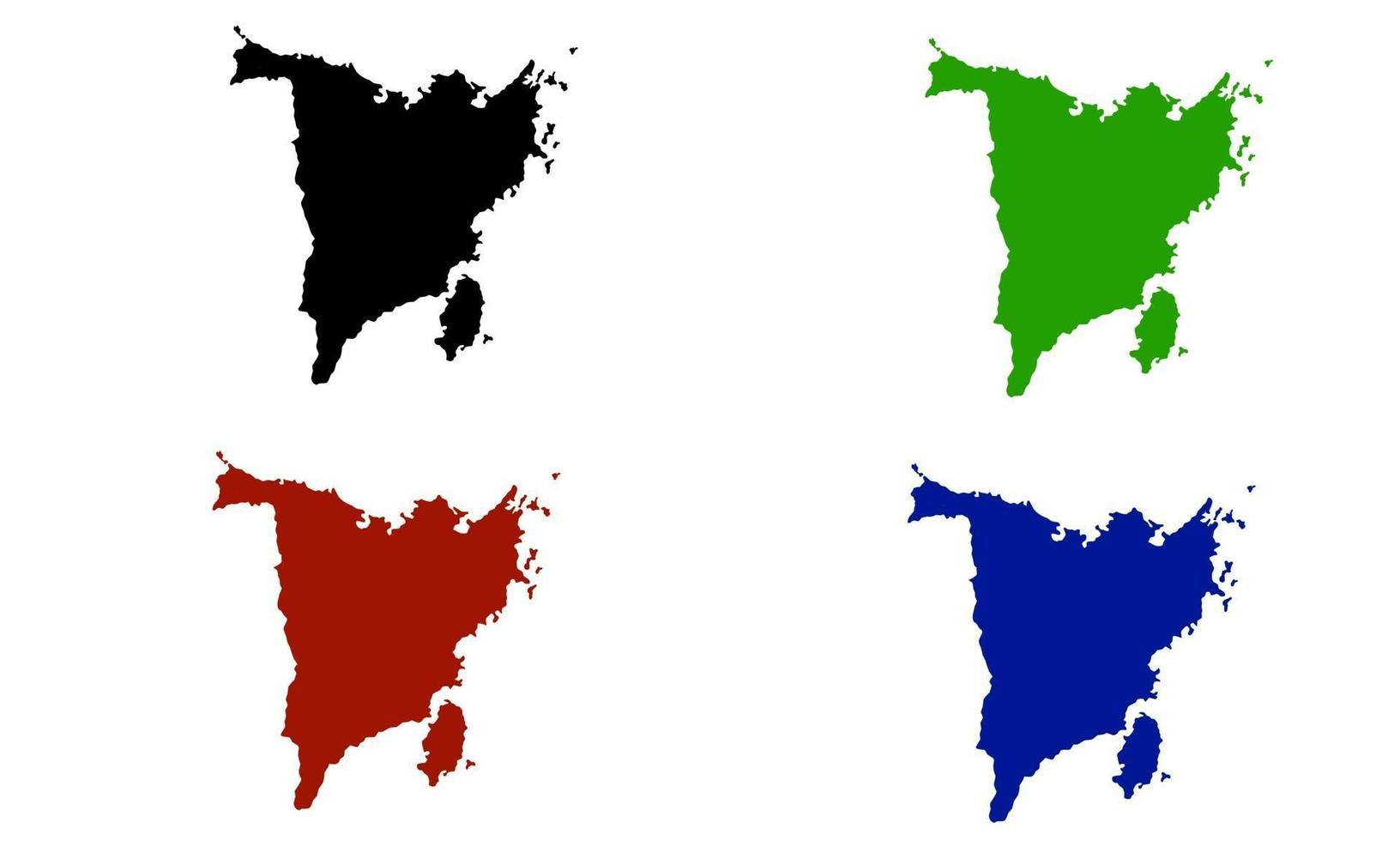 Panay island map silhouette in the Philippines vector