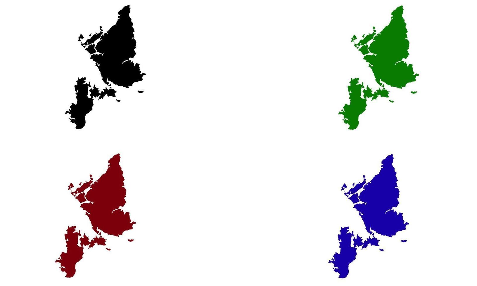 Siargao Island map silhouette in the Philippines vector