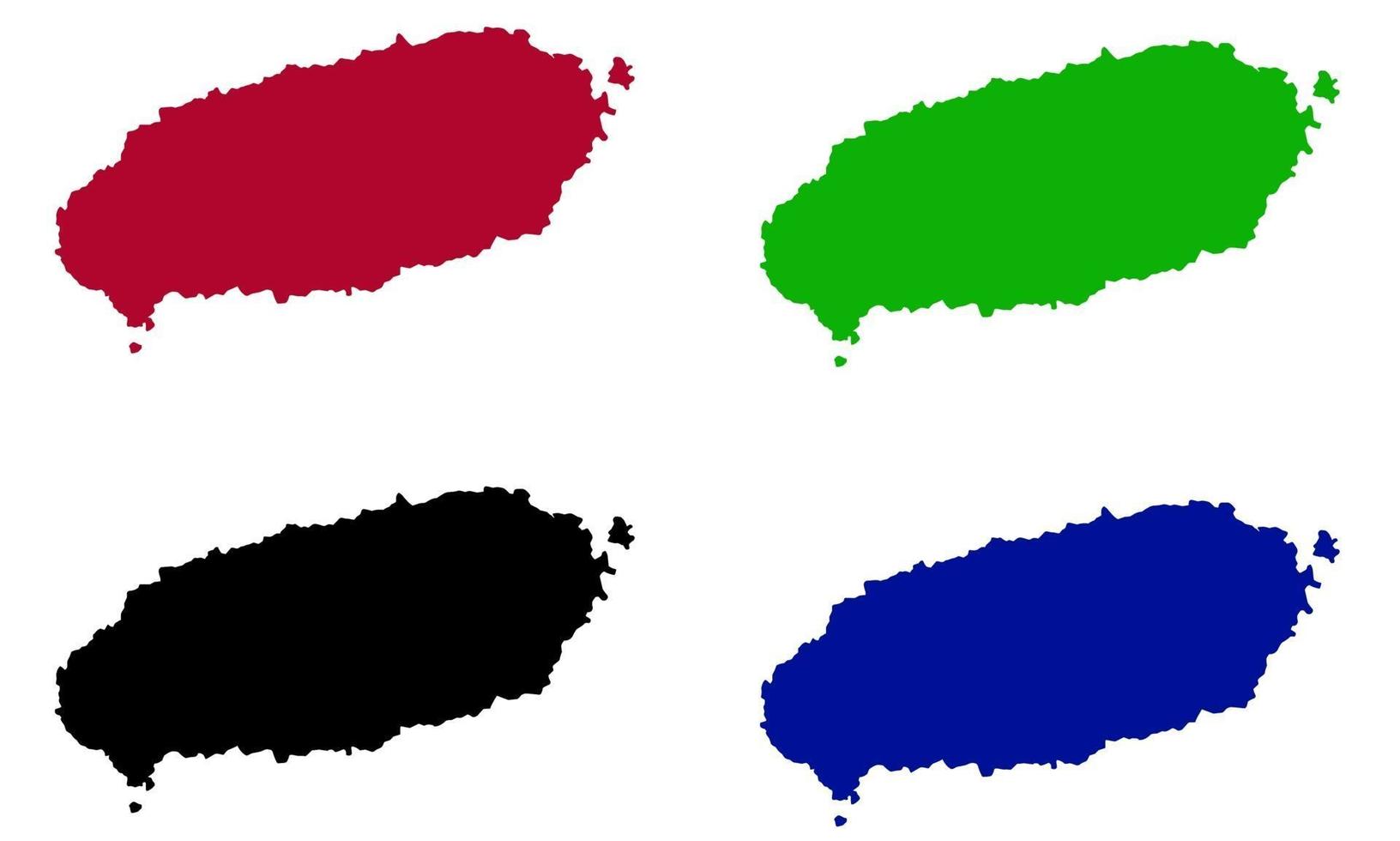 silueta de mapa de la ciudad de la isla de jeju en corea del sur vector