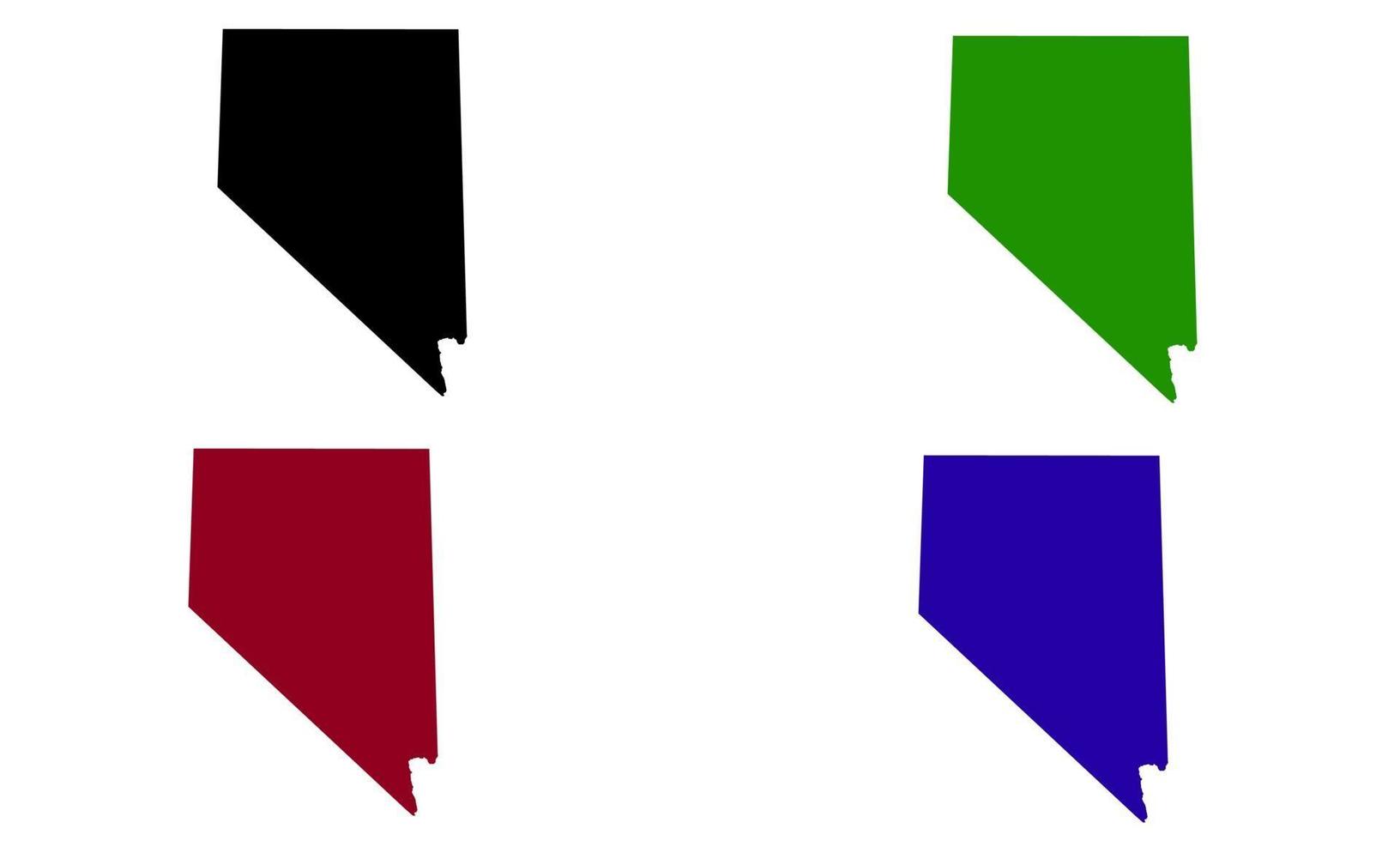 silueta del mapa del estado de nevada en los estados unidos vector