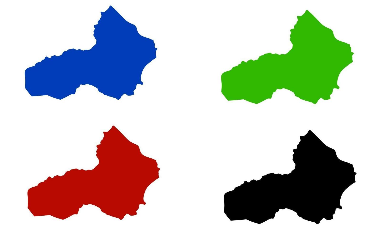 silhouette map of Pursat Province in Cambodia vector