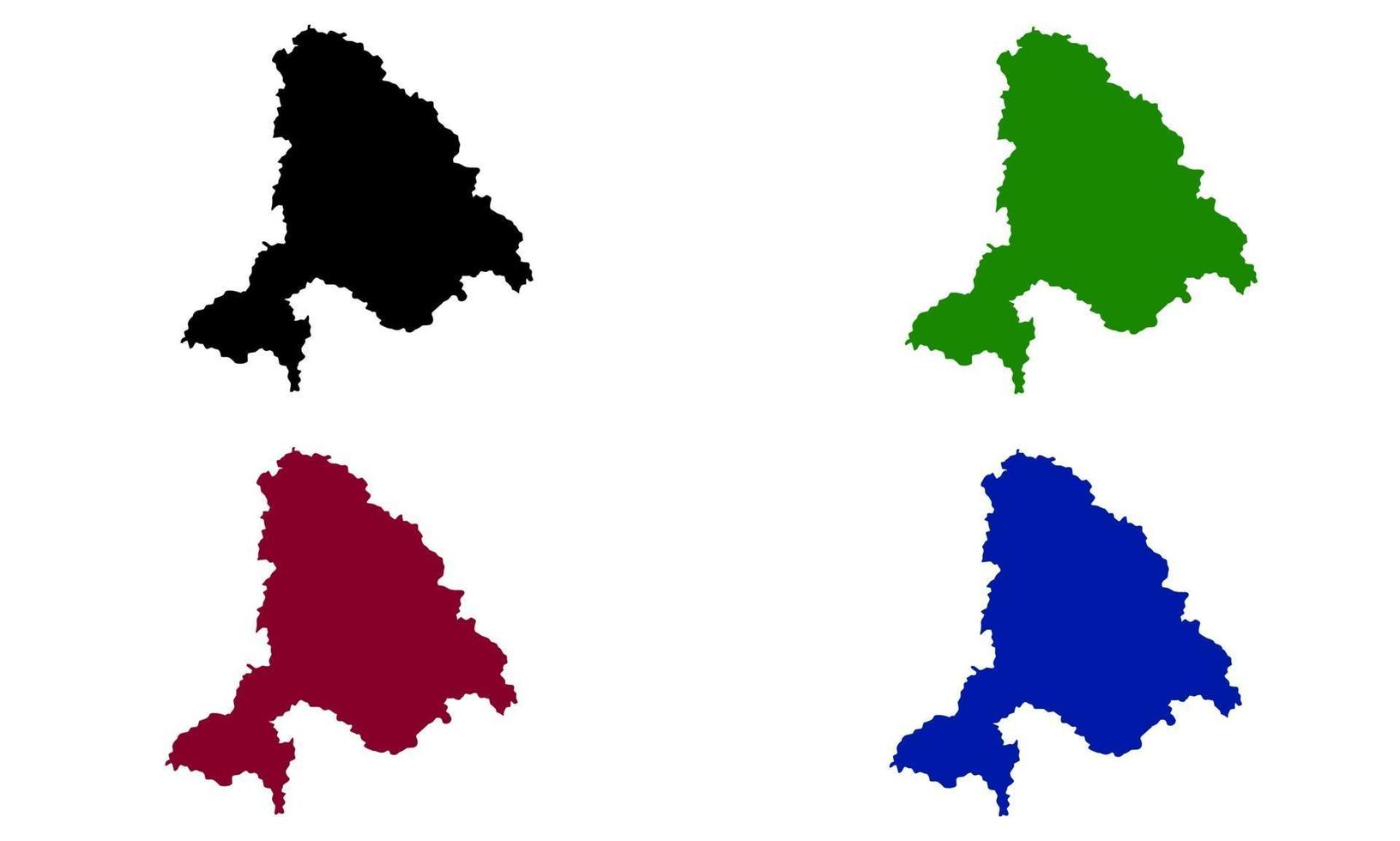 silueta de mapa de la ciudad de cheonan en corea del sur vector