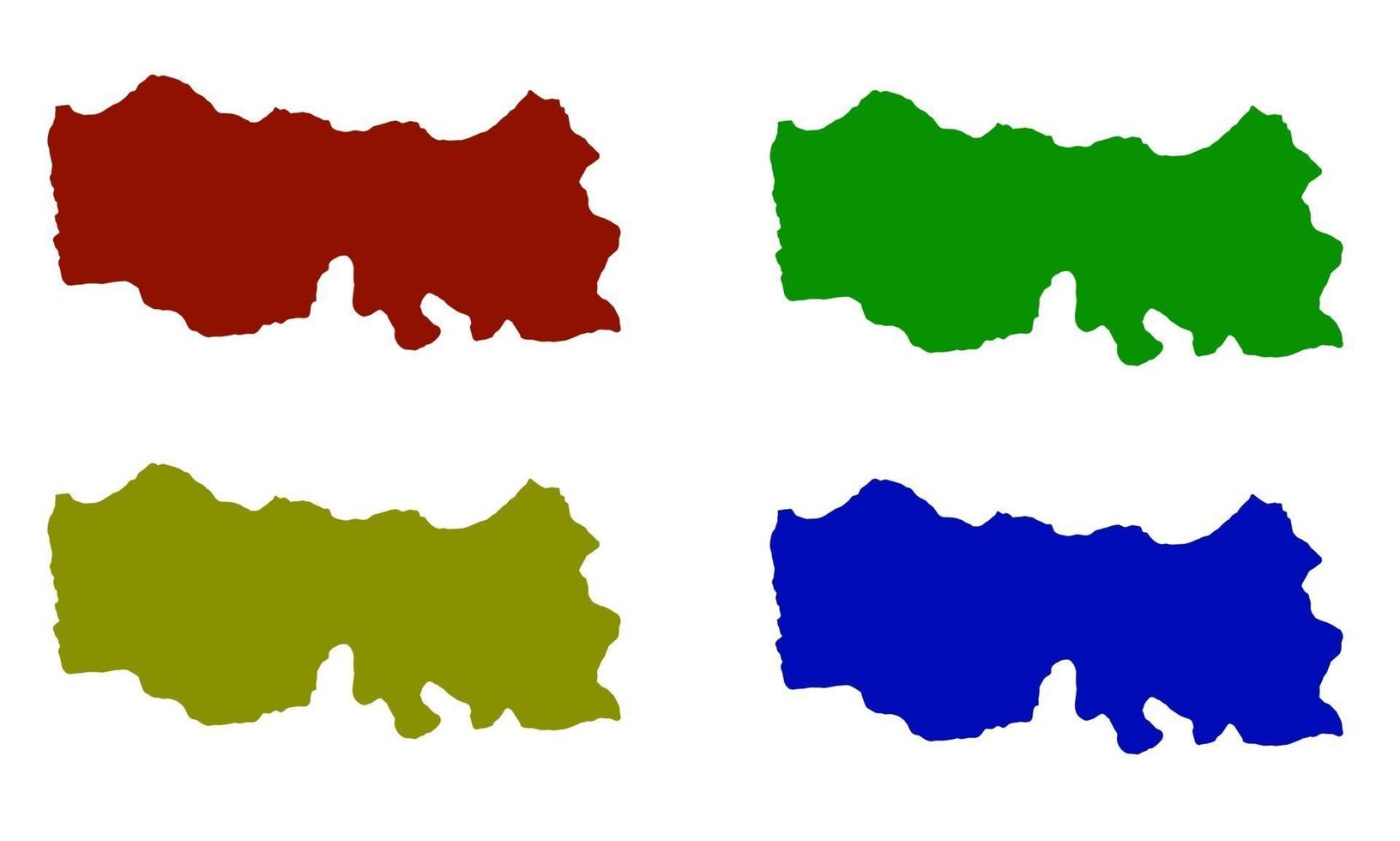 silueta de mapa de la ciudad de trabzon en turquía vector