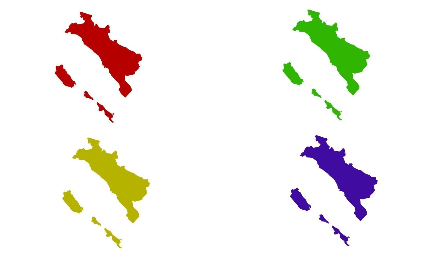 Mapa de silueta de la provincia de sumatra occidental en Indonesia vector