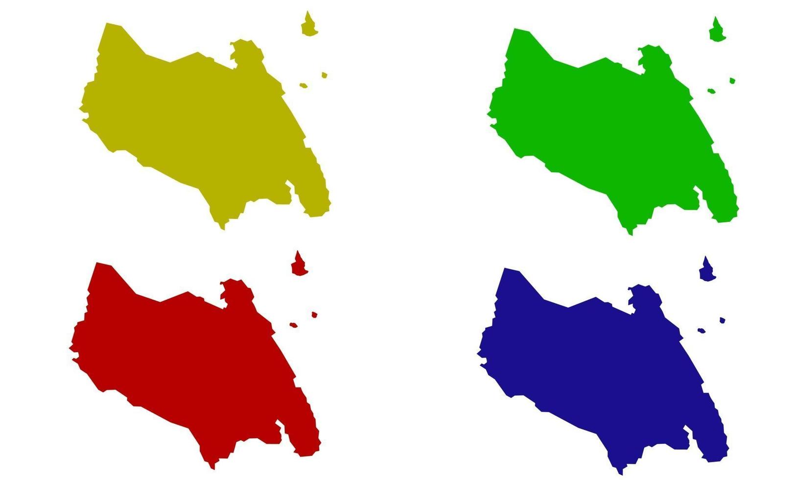 Mapa del país silueta de Johor en Malasia vector