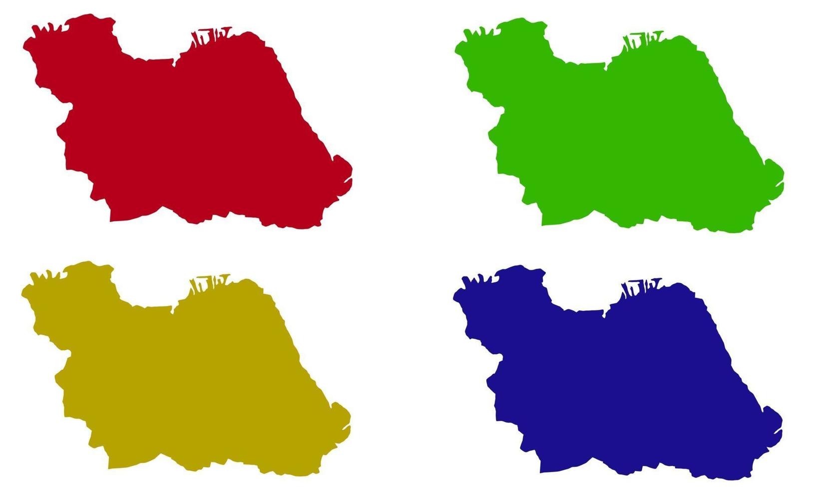 silhouette map of the city of Surabaya in Indonesia vector