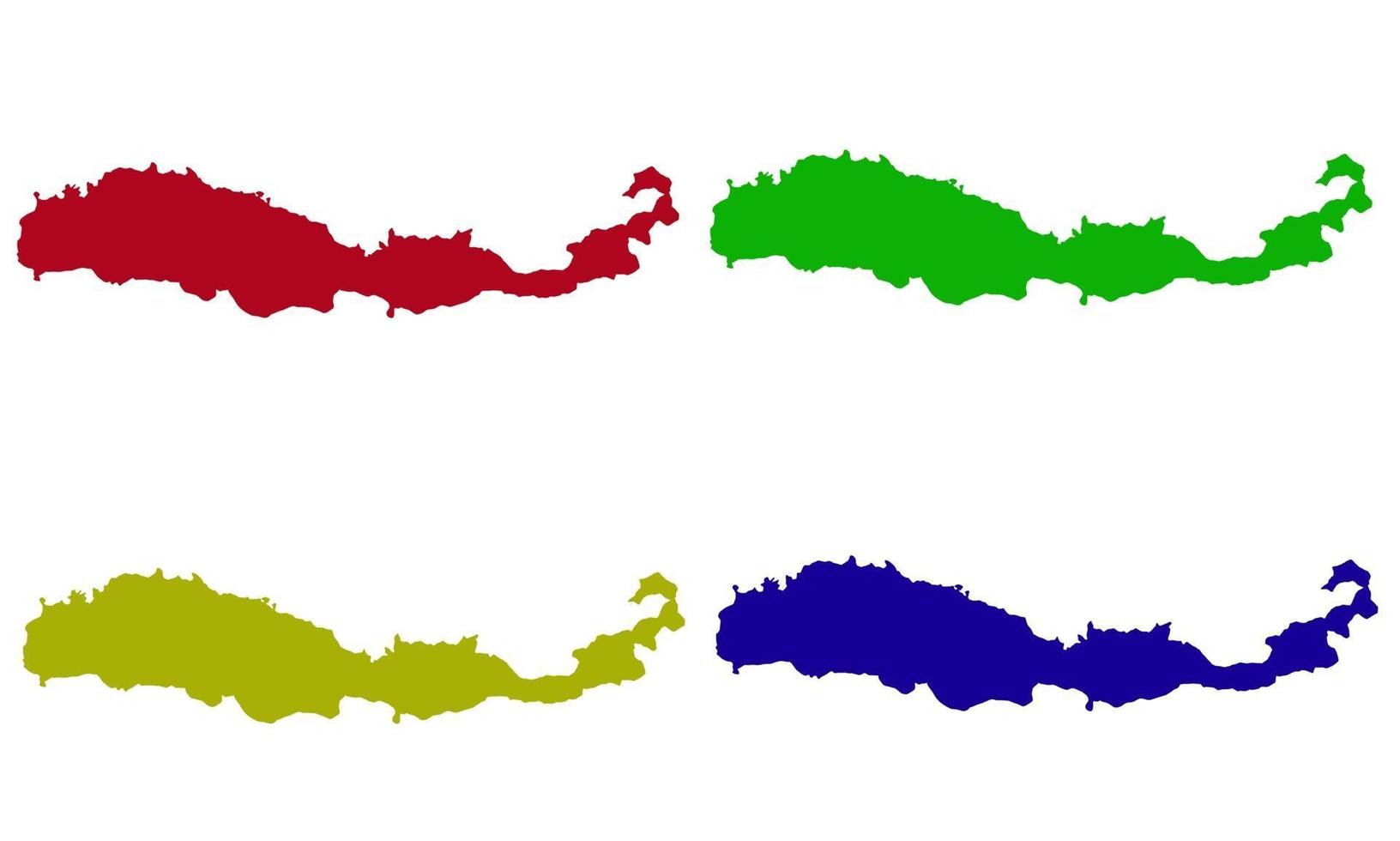 Mapa de silueta de la isla de Flores en Indonesia vector