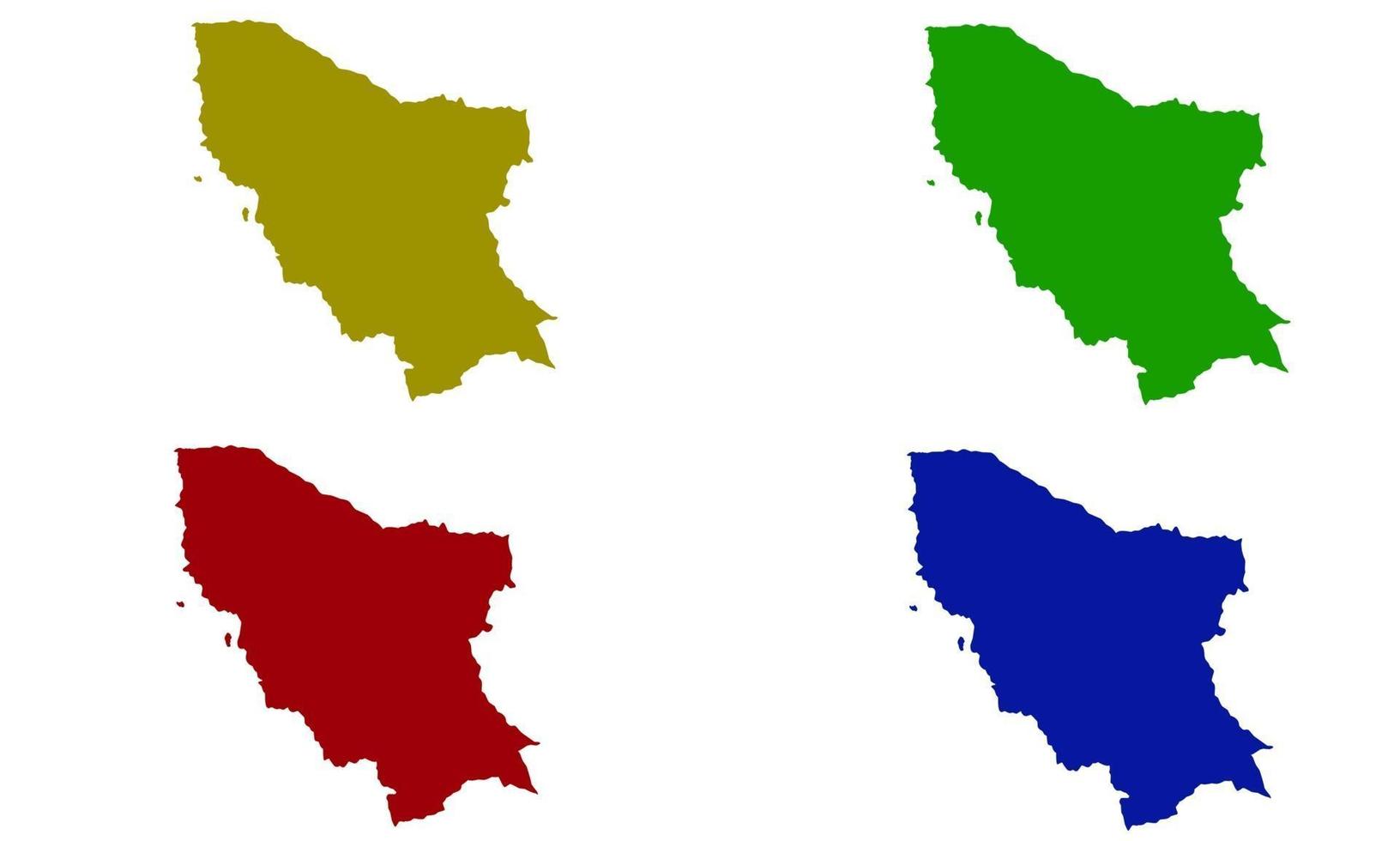 silueta de mapa del condado de marsabit en kenia vector