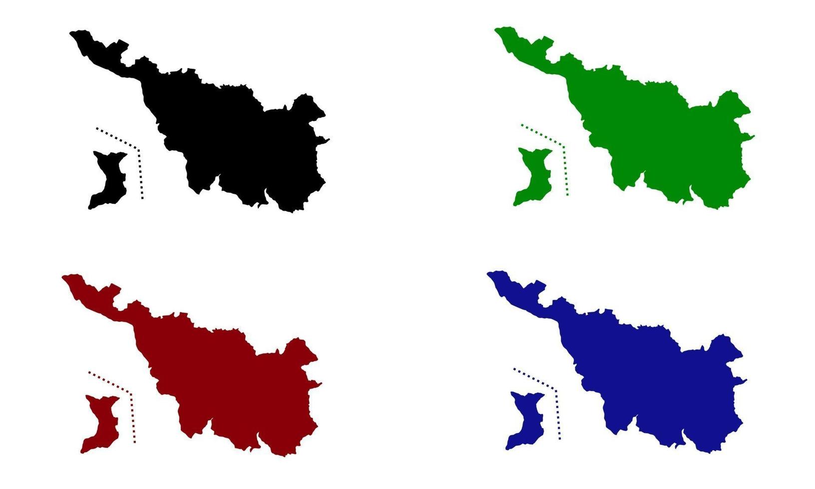 silhouette map of the city of Bremen in Germany vector