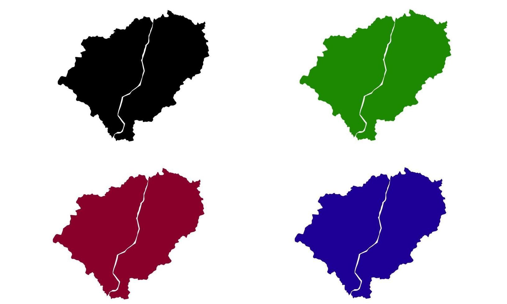 mapa de silueta de la ciudad de seongnam en corea del sur vector