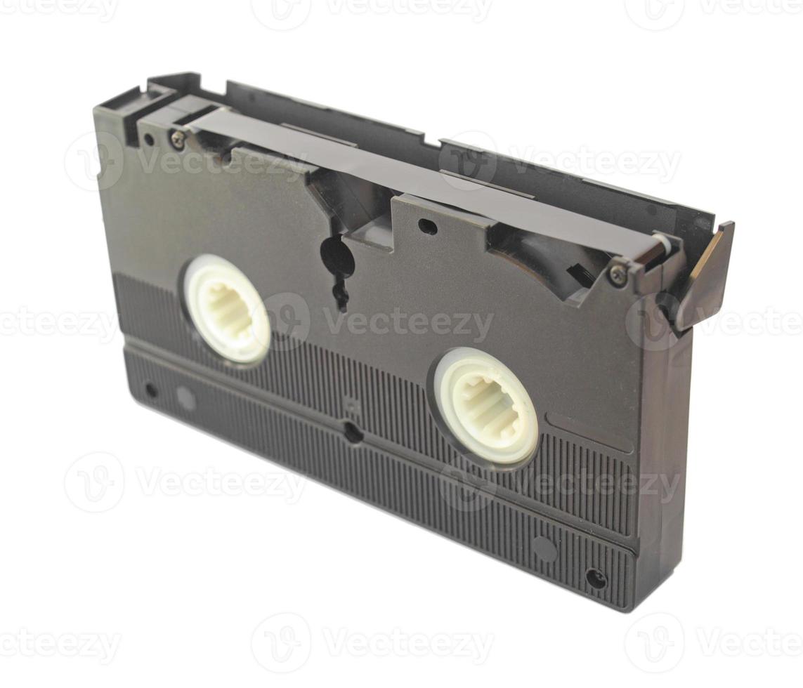 Video tape cassette isolated photo