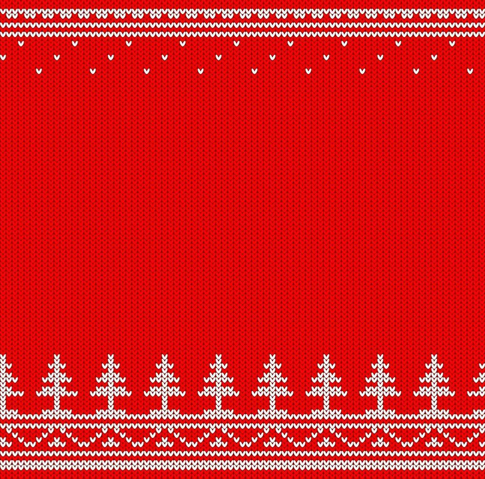 Red and white knitted jumper vector