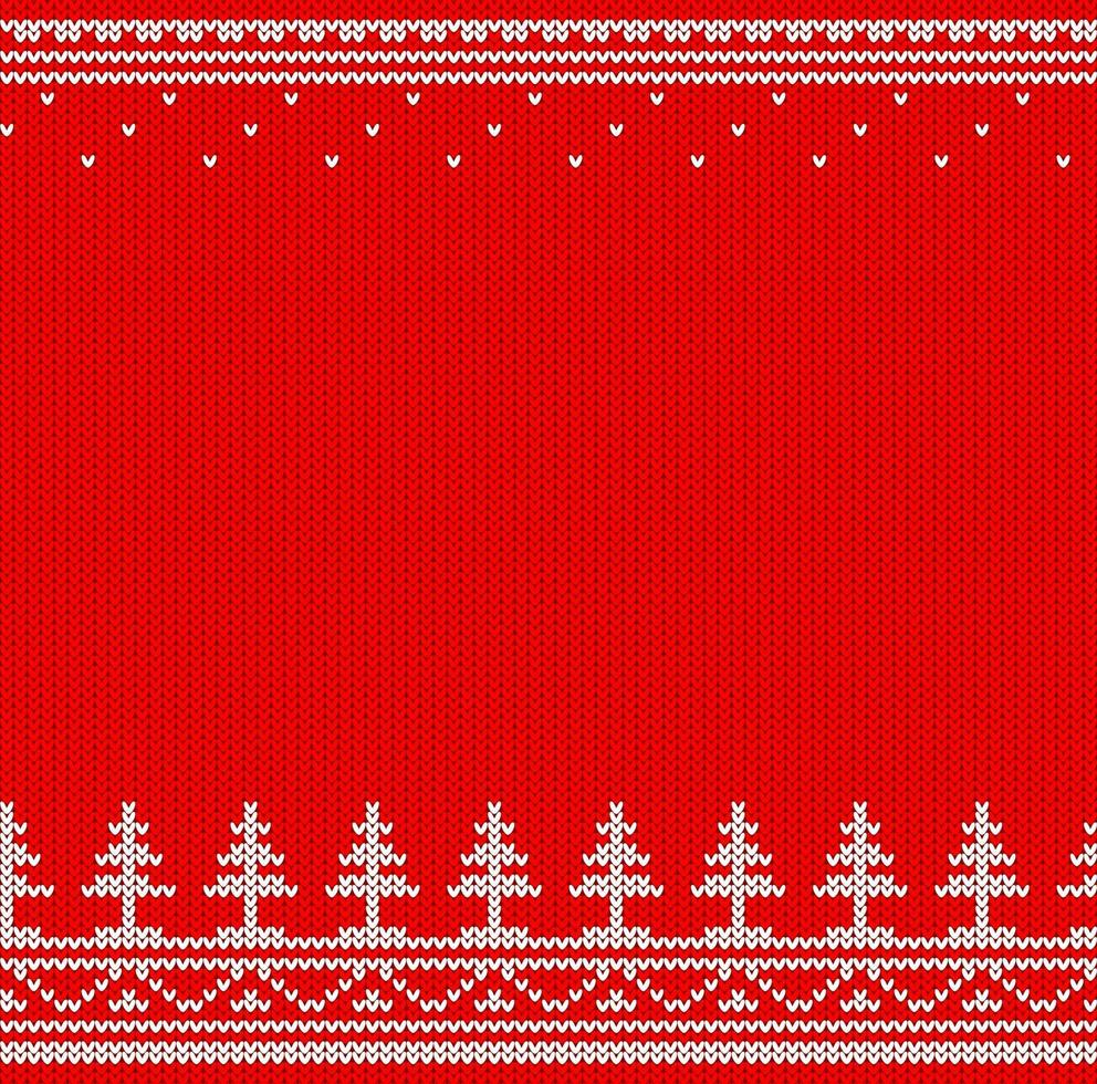 Red and white knitted jumper vector