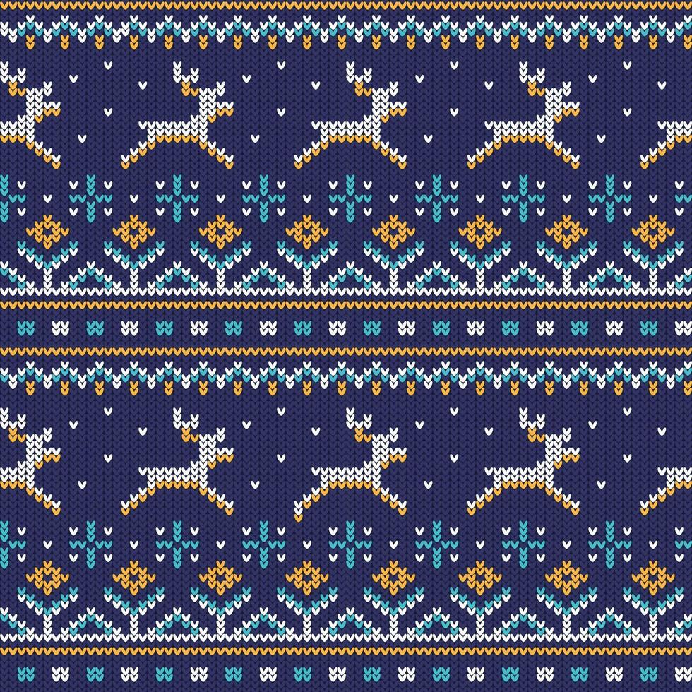 Knitted seamless ornament vector