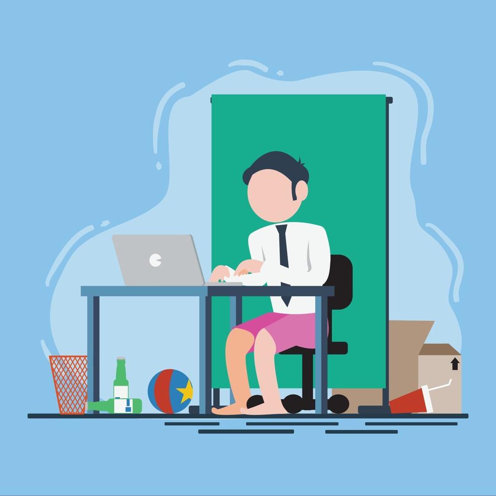 WORK FROM HOME ILLUSTRATION vector