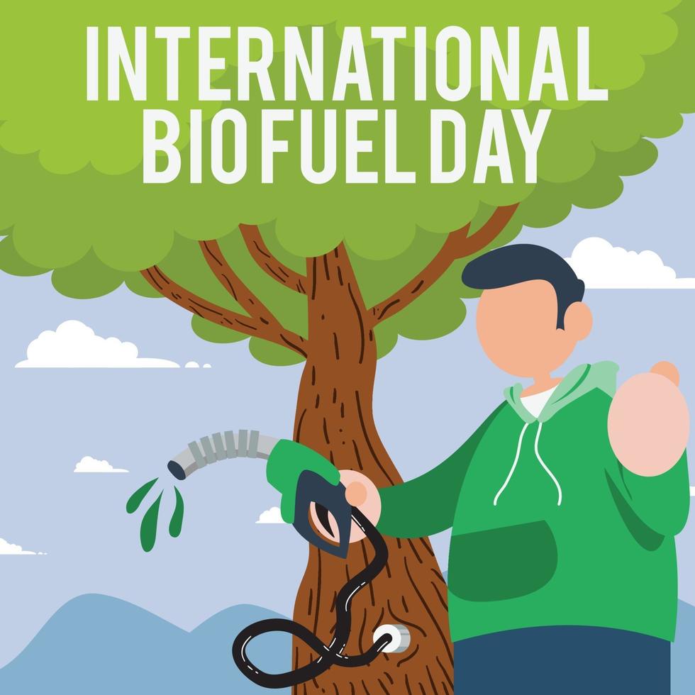 día internacional del biocombustible vector