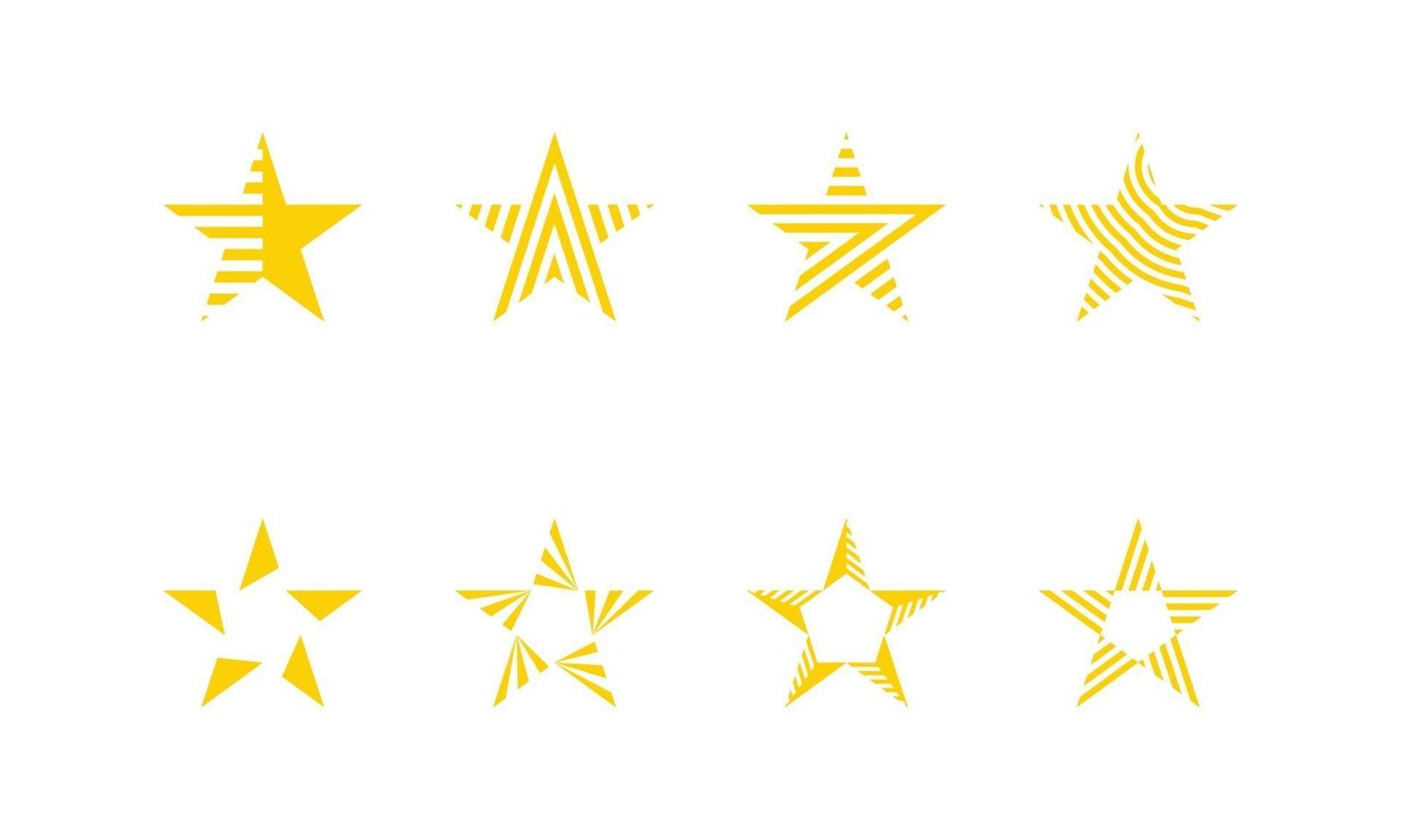 abstract star shape logo collection. vector premium.