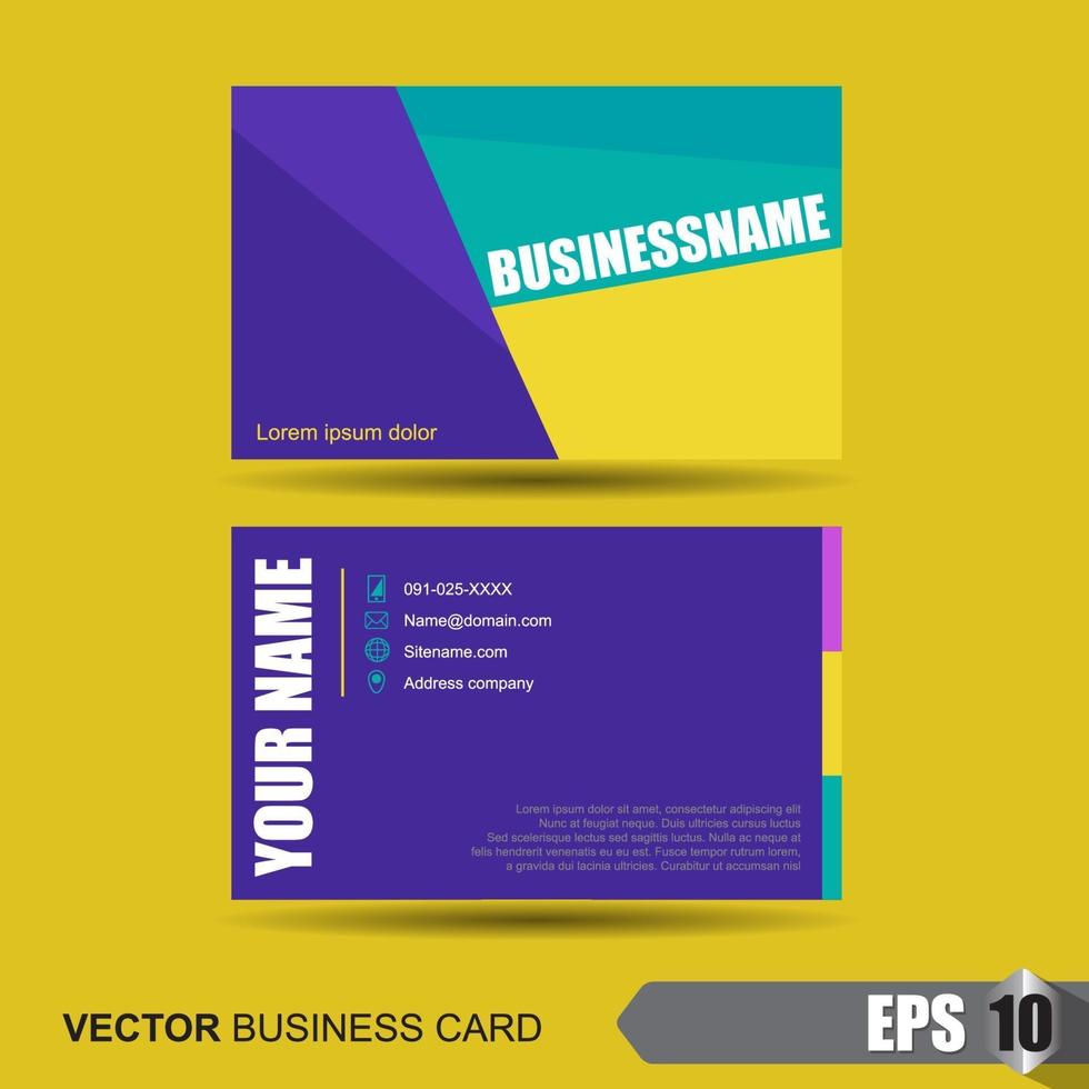 Business card design template vector