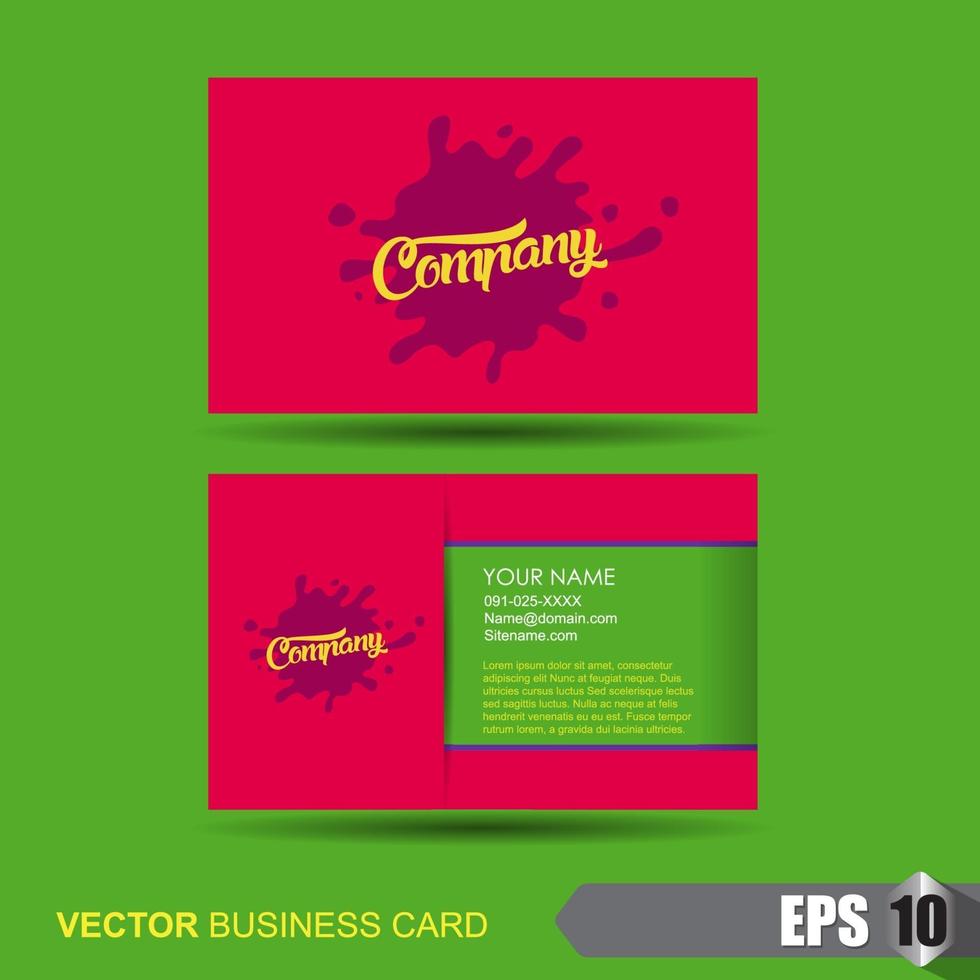 Business card design template vector