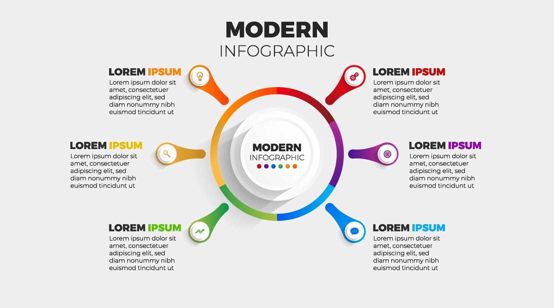 infografía moderna 4 elemento vector