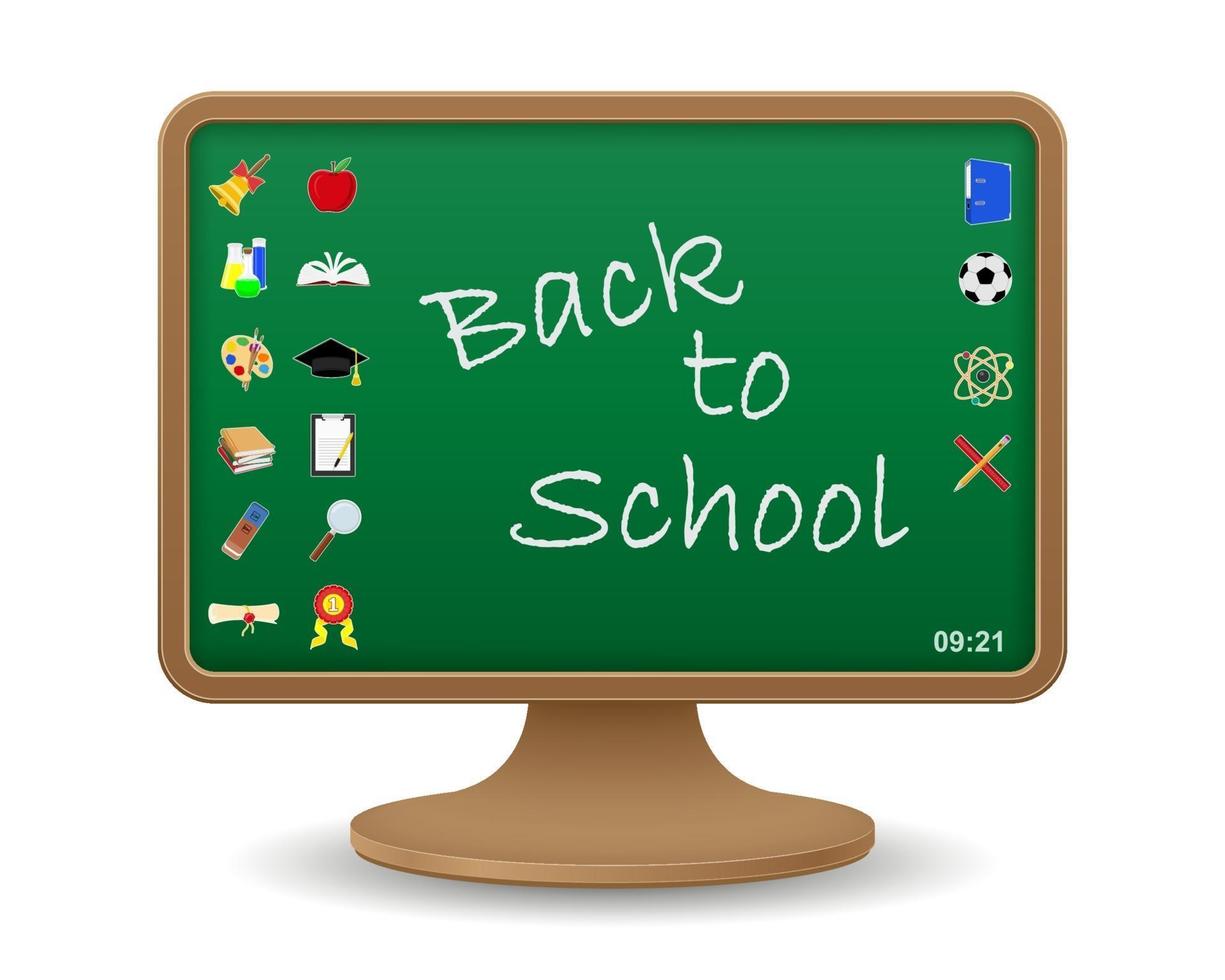 school blackboard monitor screen education concept 3167262 Vector Art