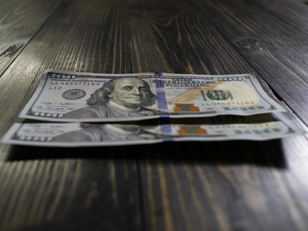 Two Hundred Dollars Bills On A Wooden Background 3167274 Stock Photo At numbers